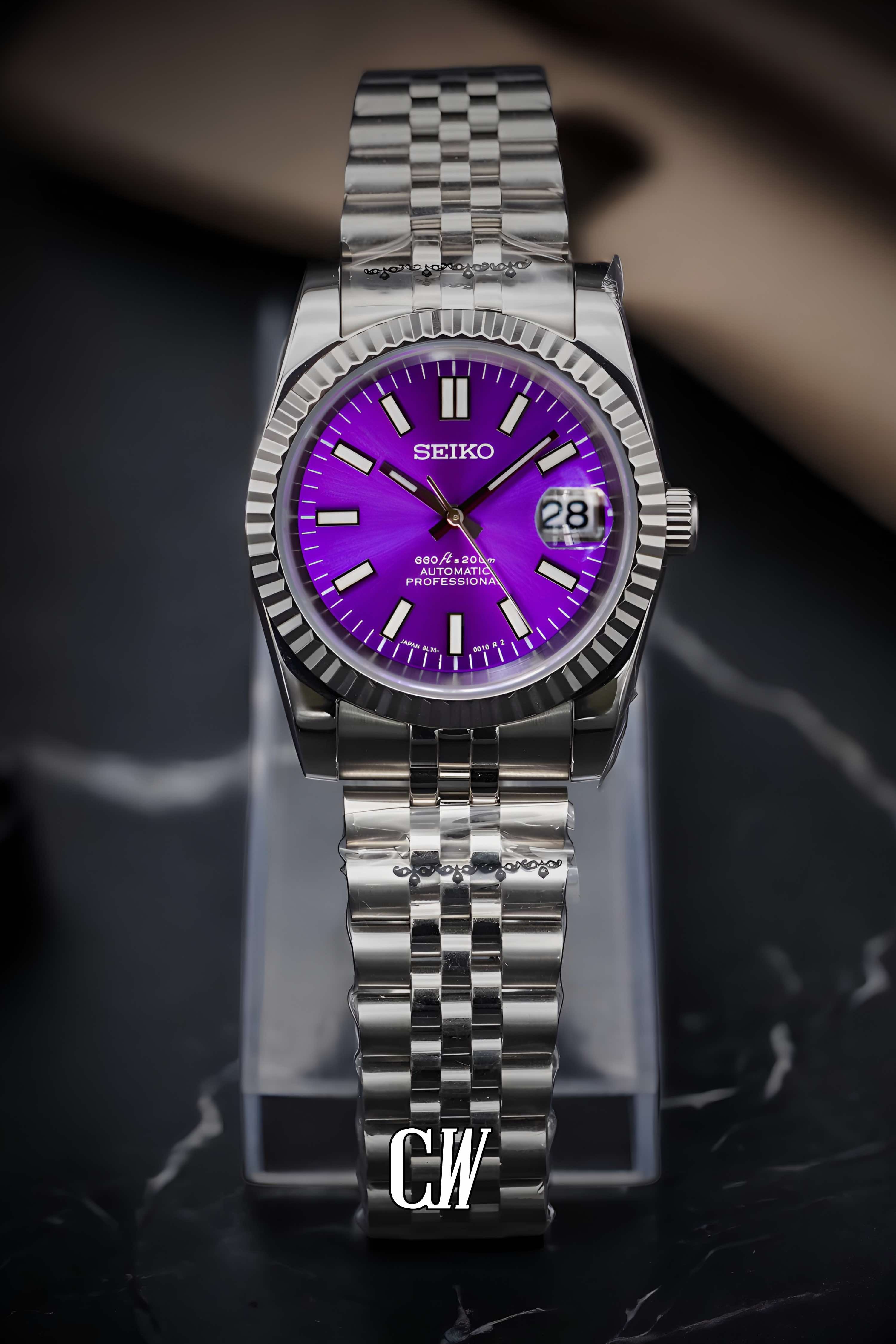 DJ mod purple automatic watch-Circa Watch Labs