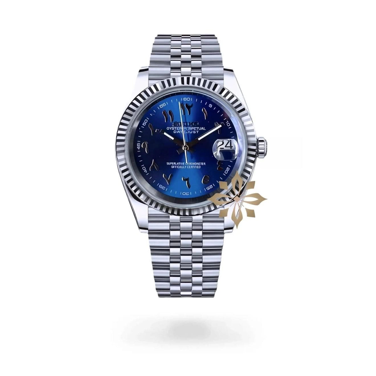 DJ mod watch 'arabic sunburst blue'