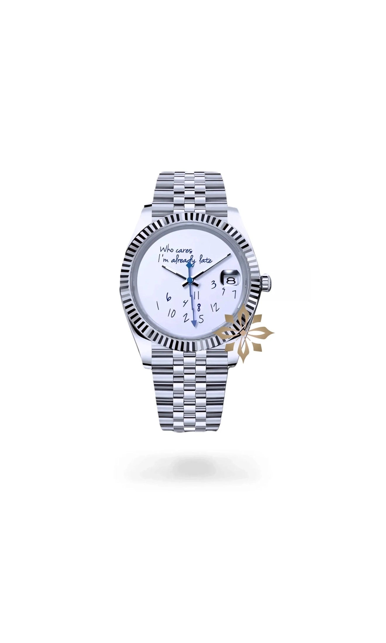 DJ mod 'who cares I'm already late' white watch-Circa Watch Labs