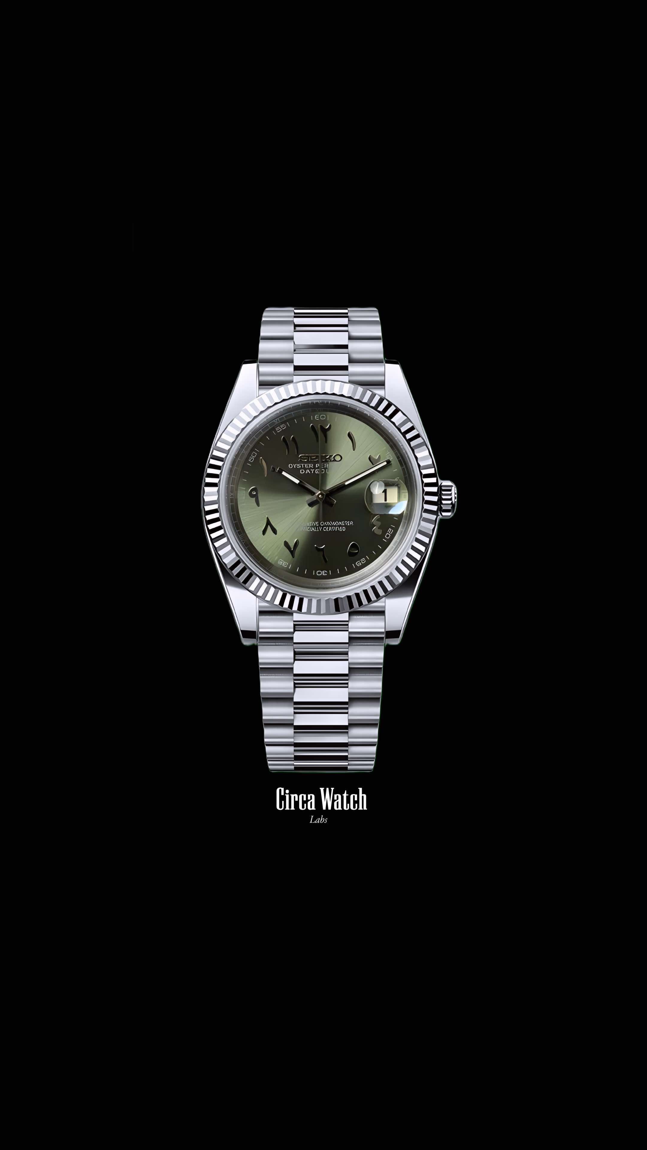 Seikojust mod watch 'arabic olive green'