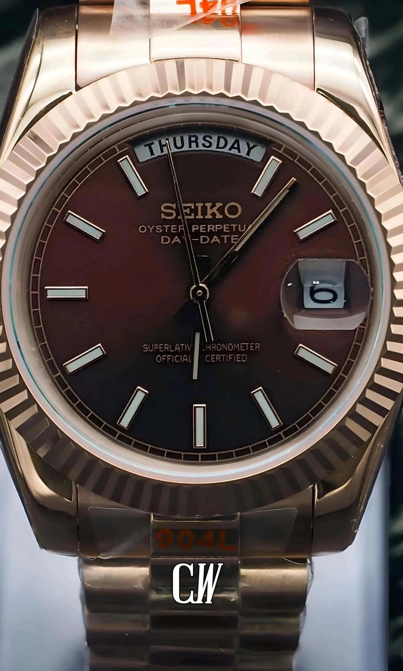 Daydate mod chocolate automatic watch-Circa Watch Labs