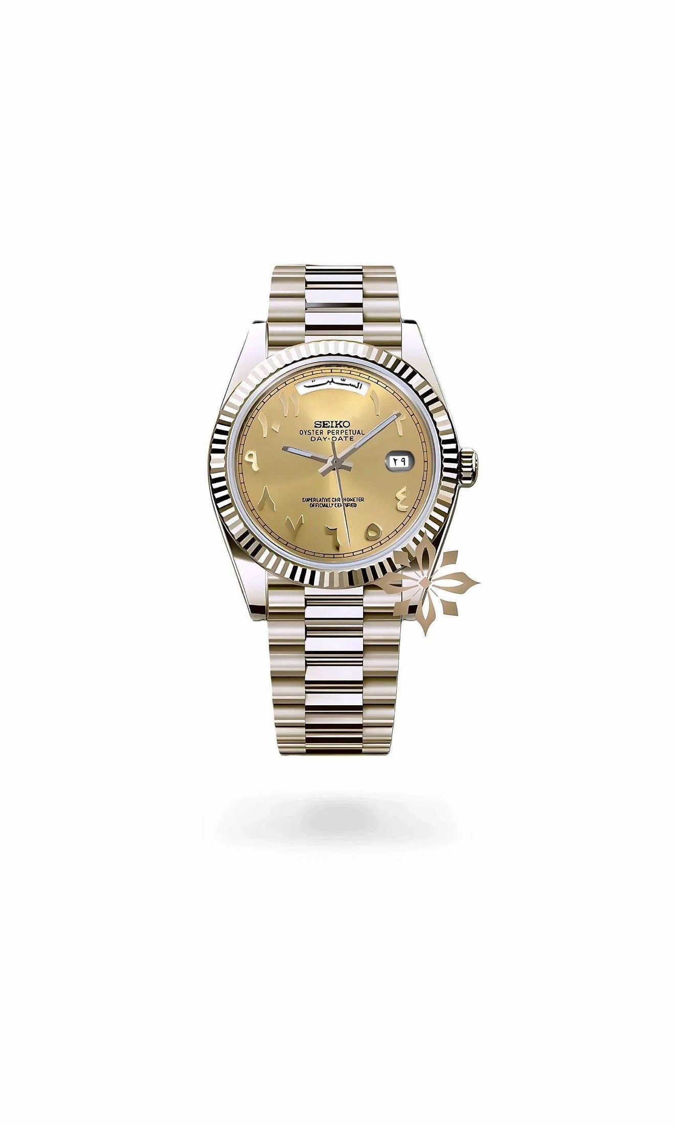 Daydate mod gold arabic automatic watch-Circa Watch Labs