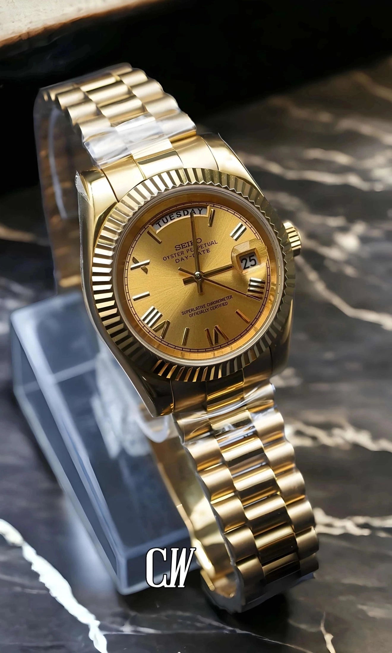 Daydate mod gold automatic watch-Circa Watch Labs