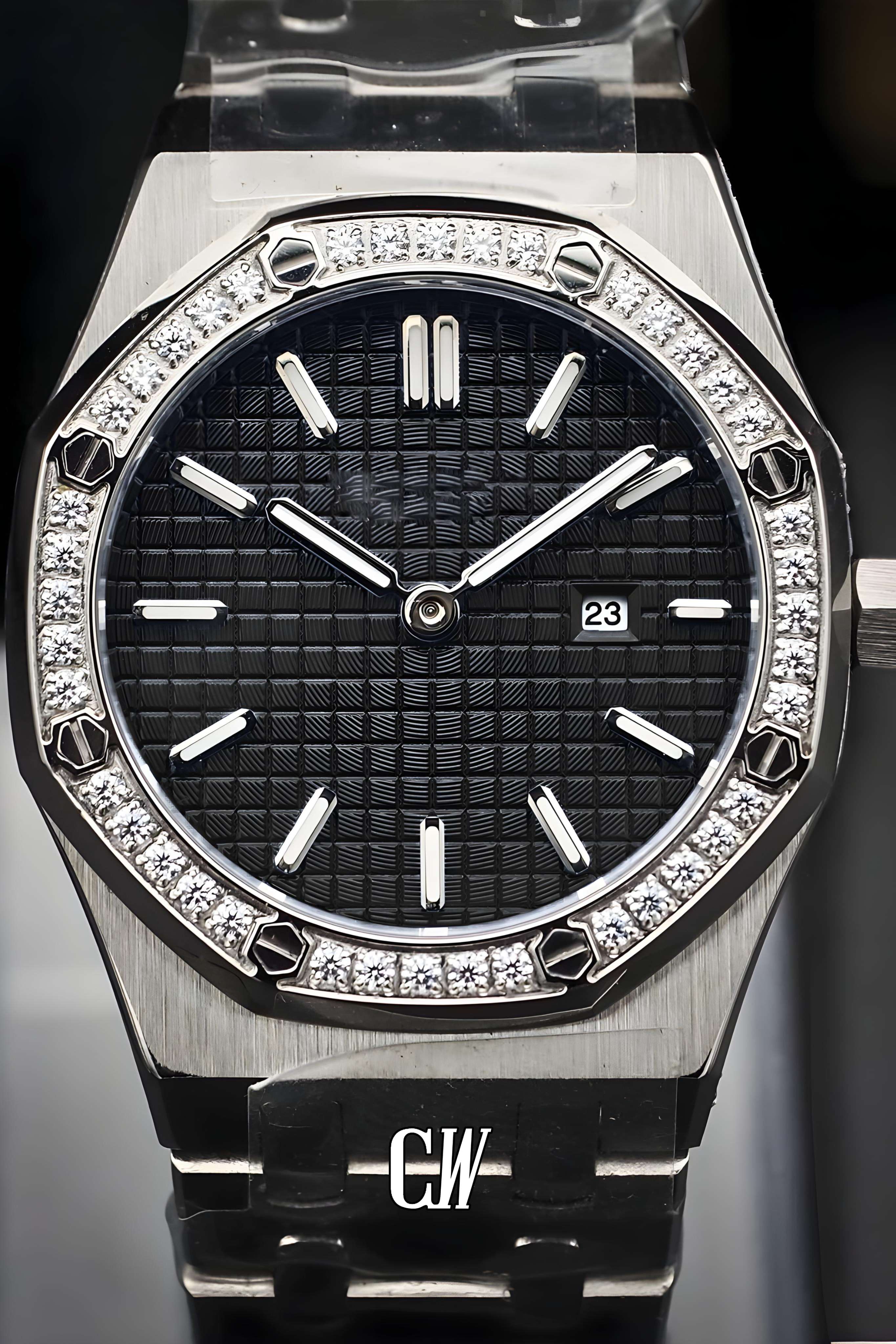 Ladies mod Royal Seikoak watch iced 'black'