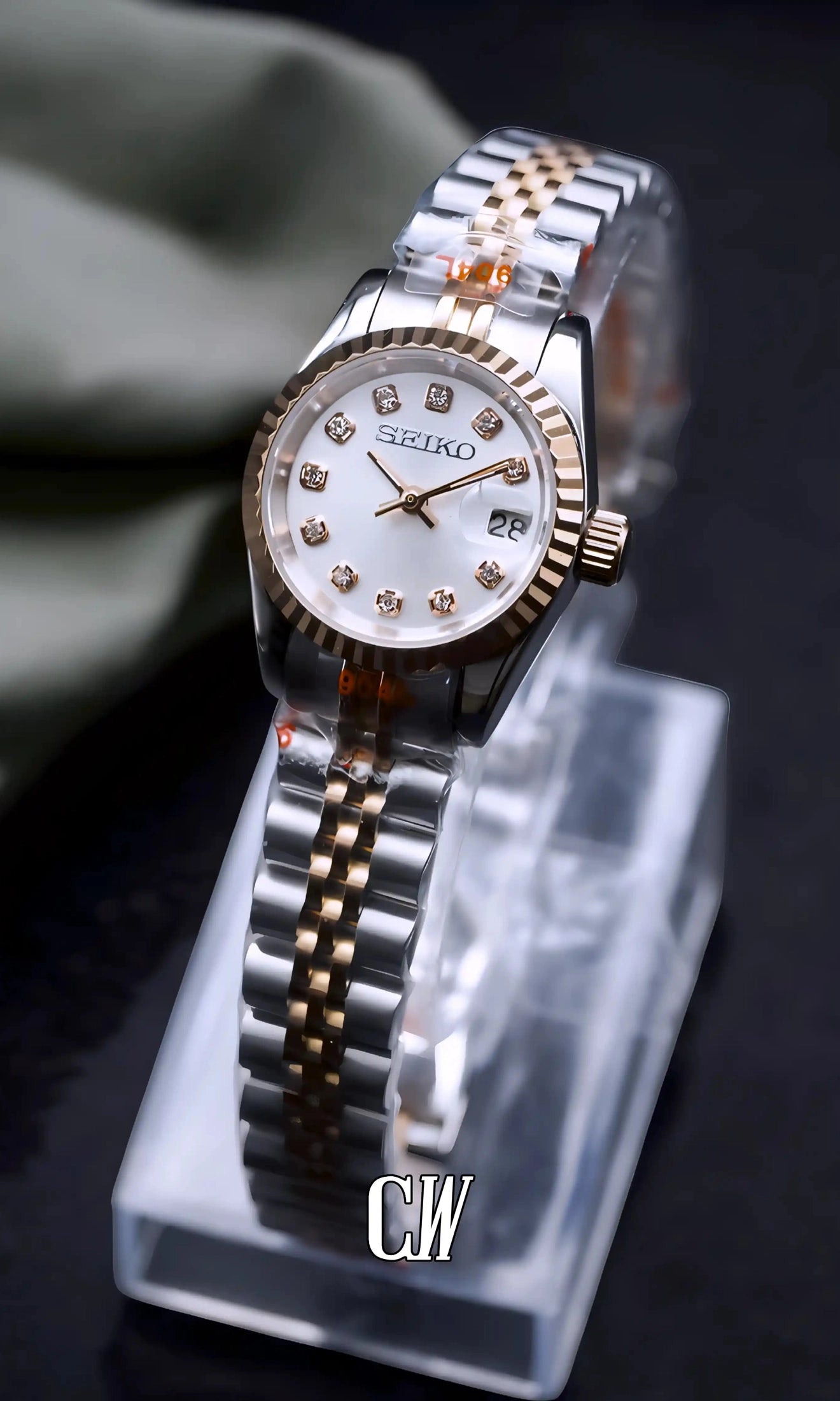 Ladies DJ mod watch 26mm two tone rose gold-Circa Watch Labs