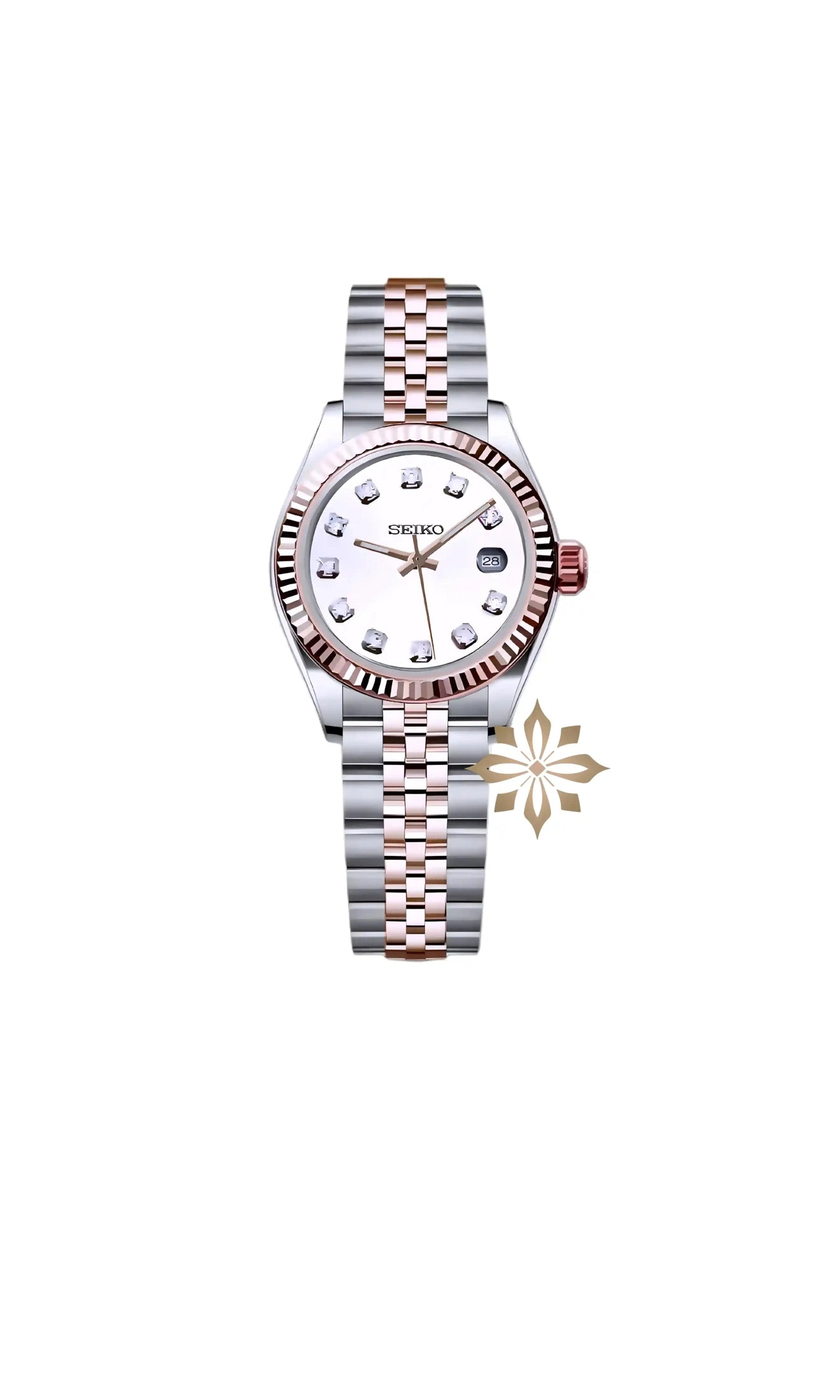 Ladies DJ mod watch 26mm two tone rose gold-Circa Watch Labs