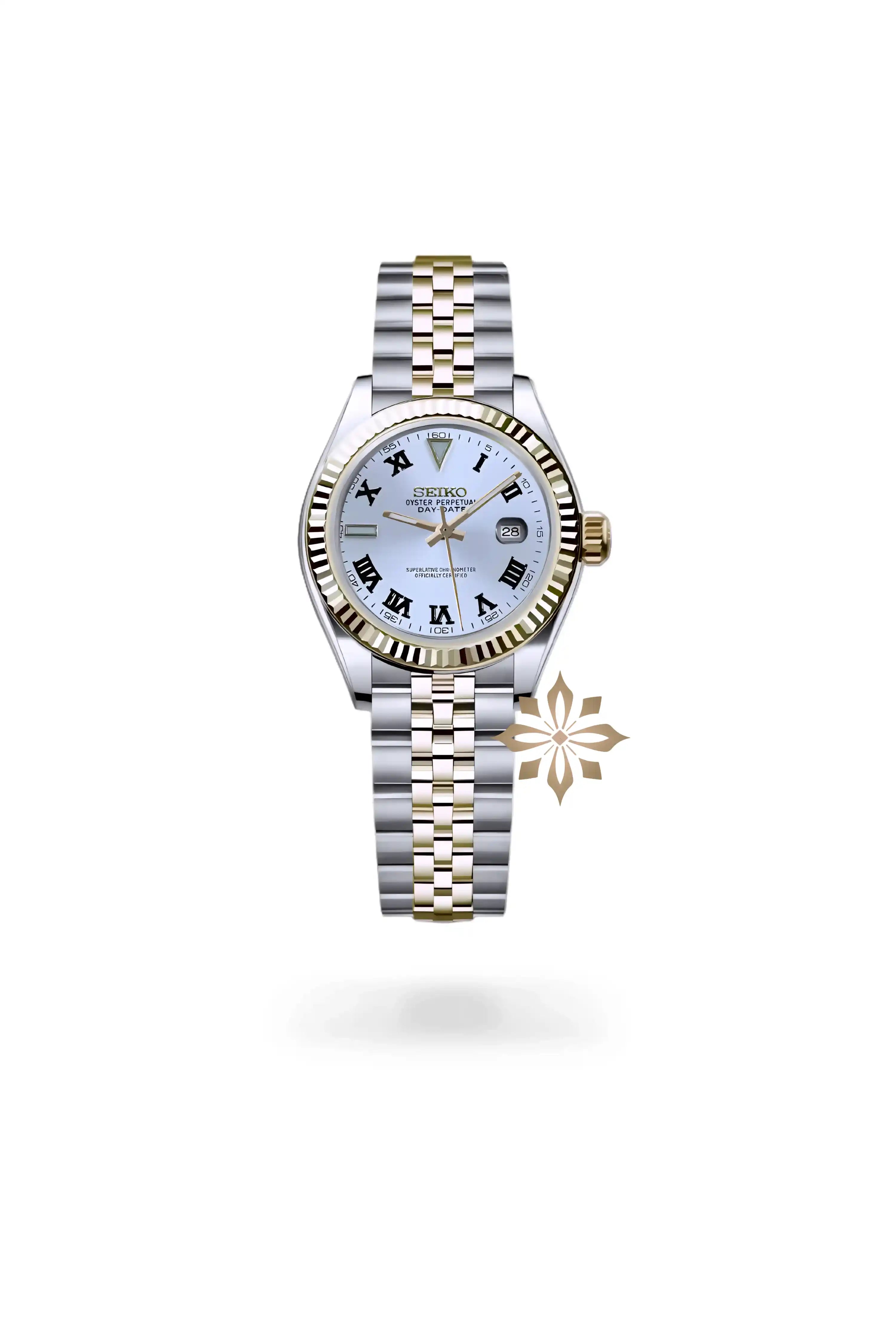 Ladies DJ mod watch 31mm wimbledon two tone gold white-Circa Watch Labs