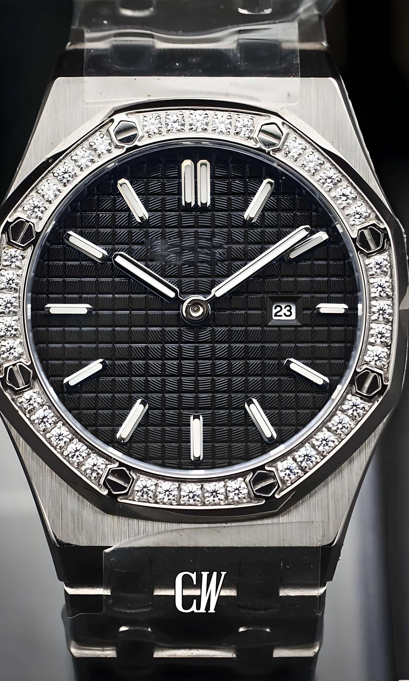 Ladies mod oak watch iced 'black'-Circa Watch Labs