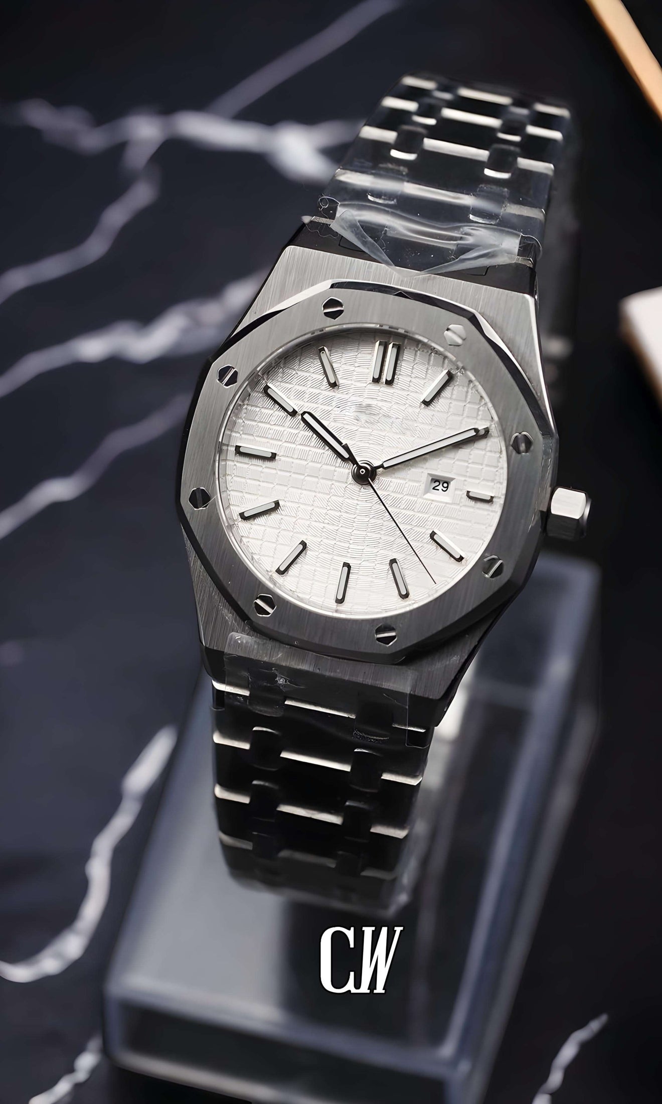 Ladies mod oak watch 'white'-Circa Watch Labs