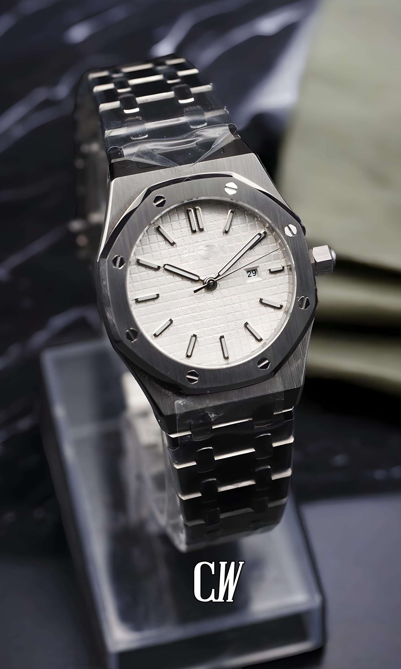 Ladies mod oak watch 'white'-Circa Watch Labs