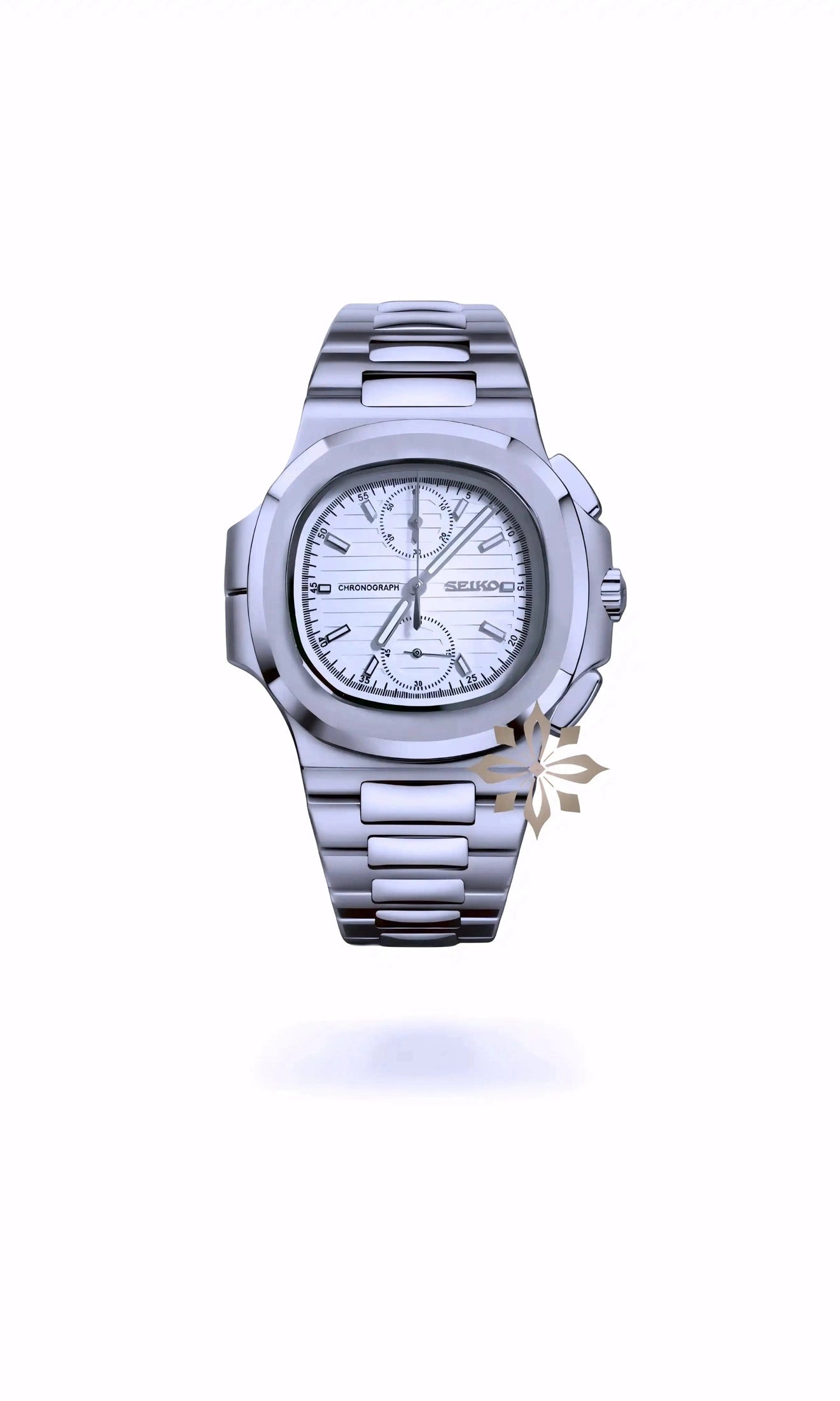 Nautiko mod chronograph watch white-Circa Watch Labs