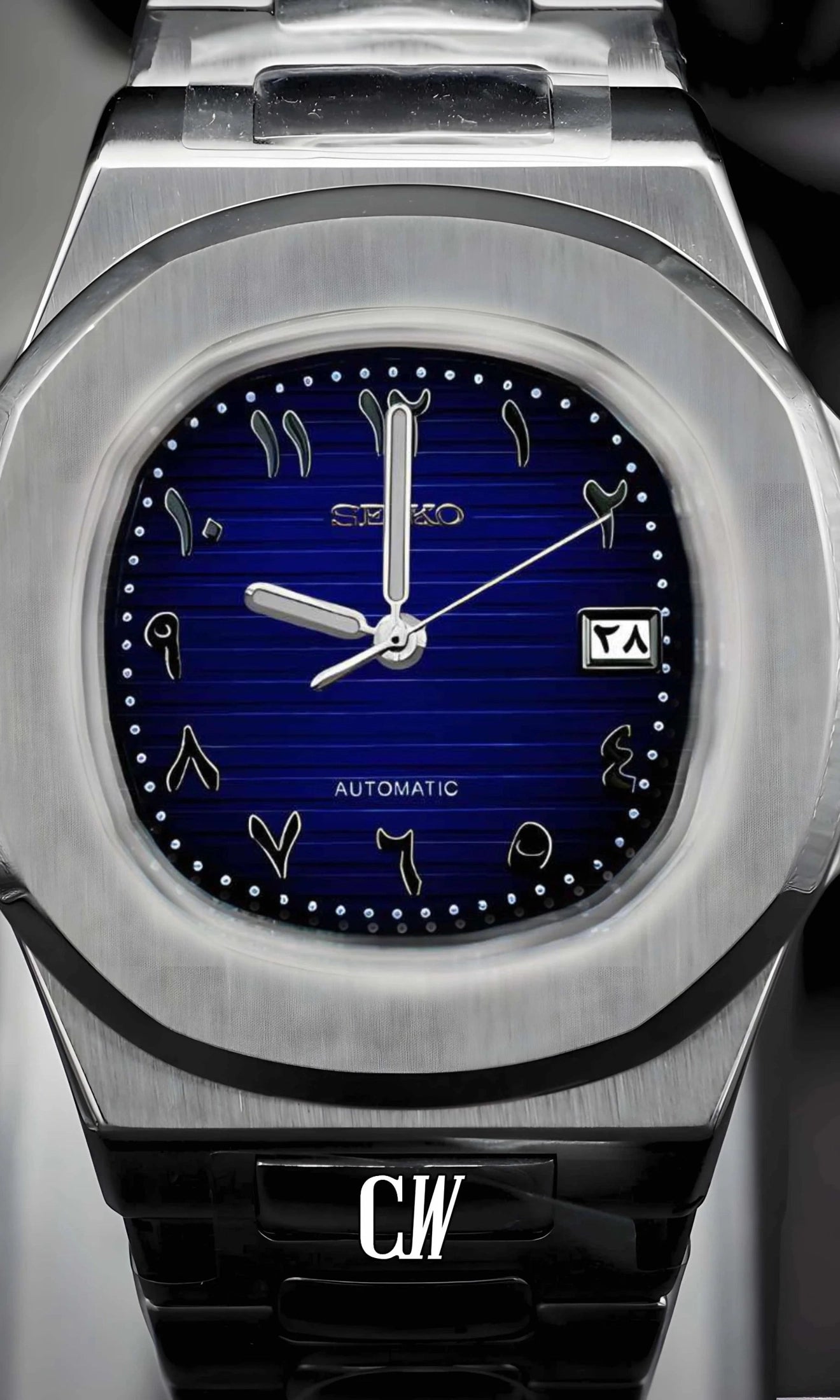 Nautiko mod watch arabic blue-Circa Watch Labs