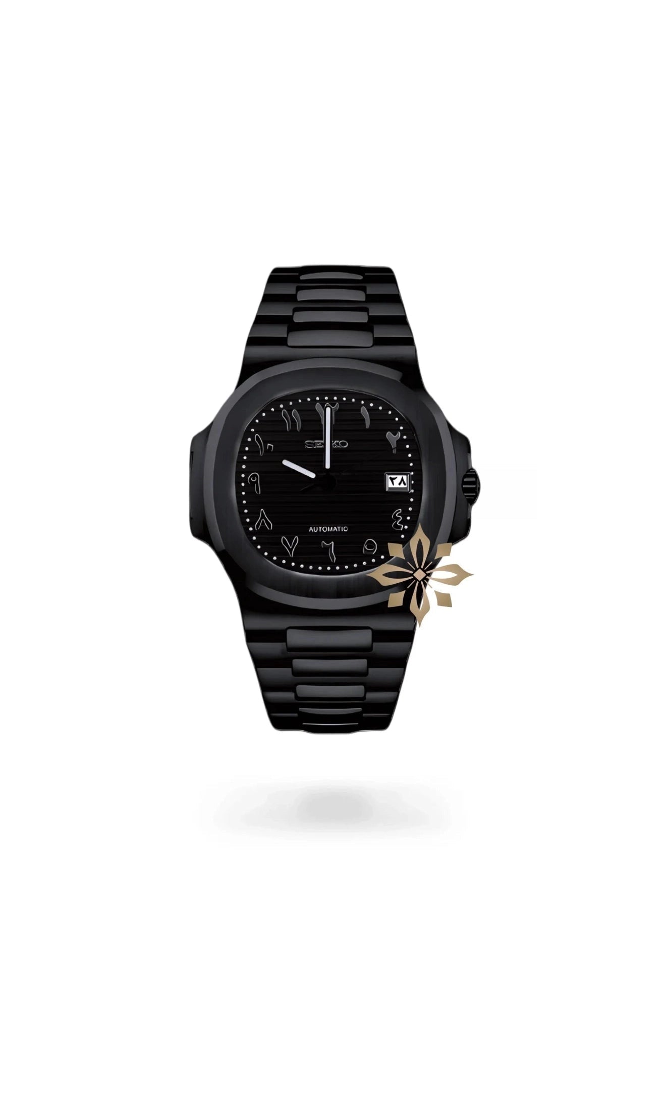 Nautiko mod watch arabic triple black-Circa Watch Labs