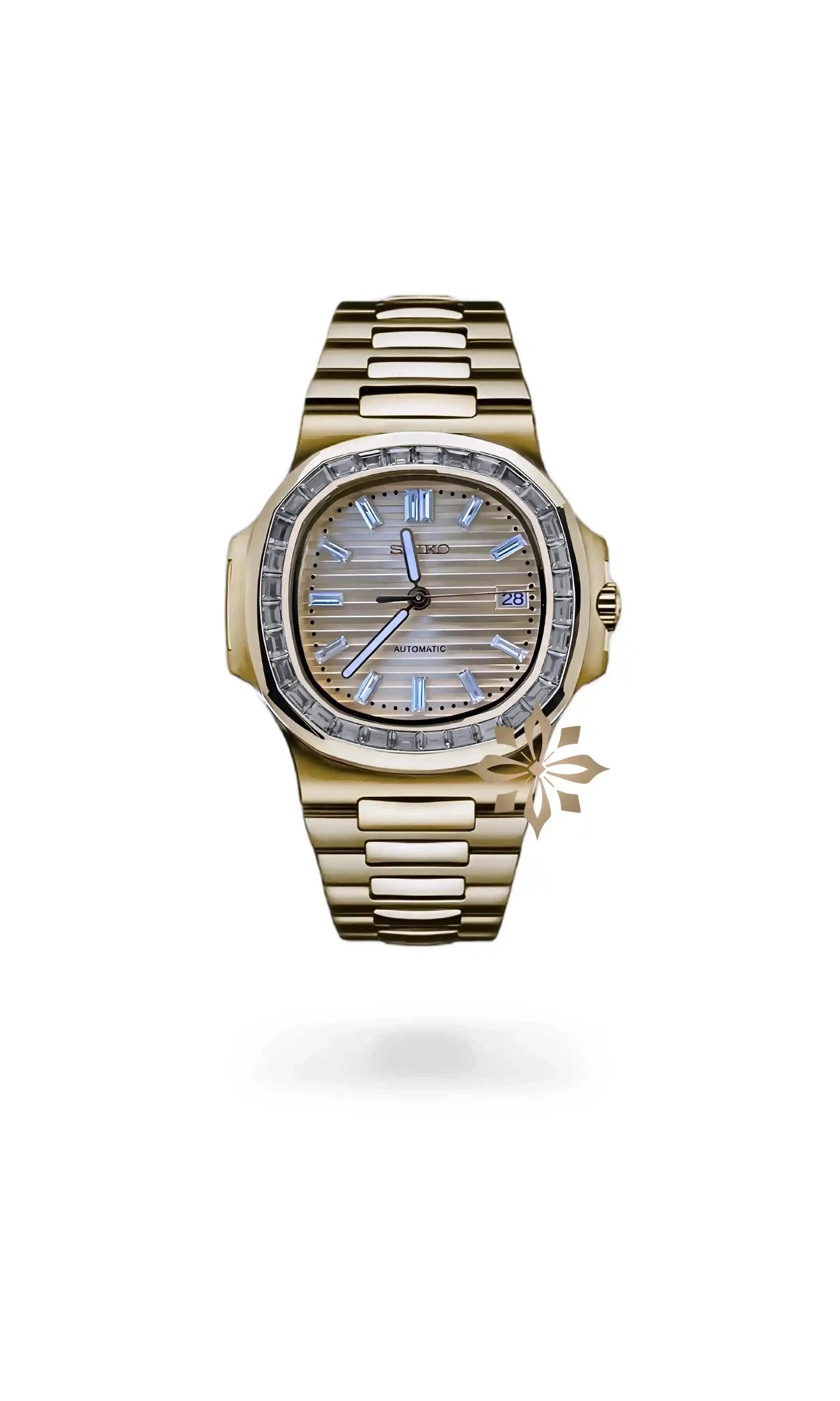 Nautiko mod watch baguette gold-Circa Watch Labs
