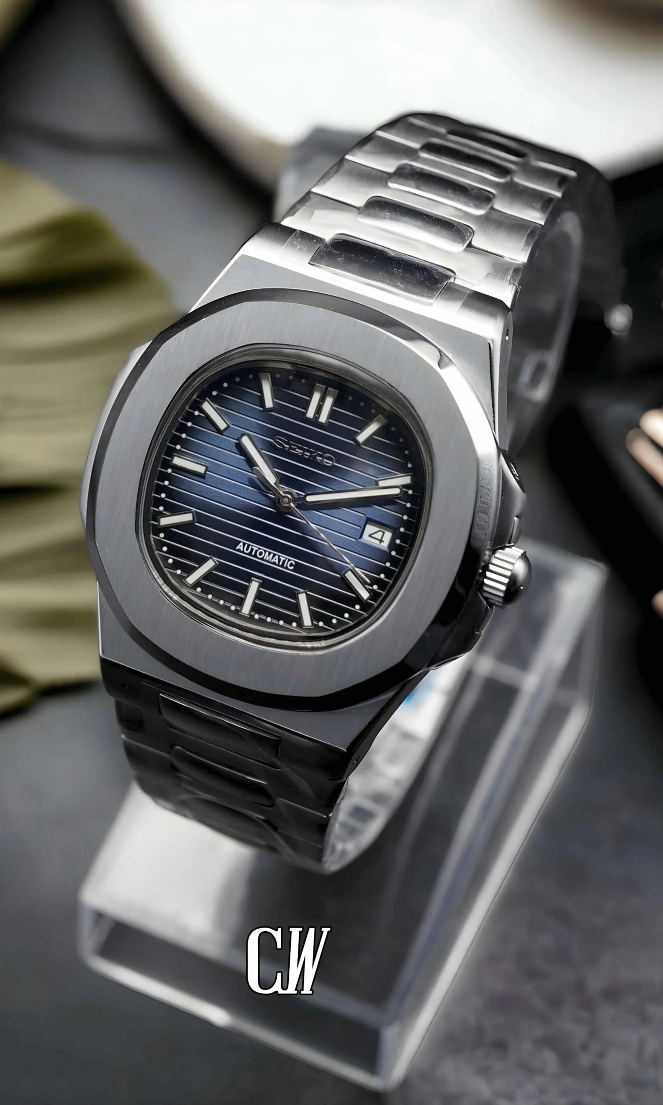 Nautiko mod watch blue-Circa Watch Labs