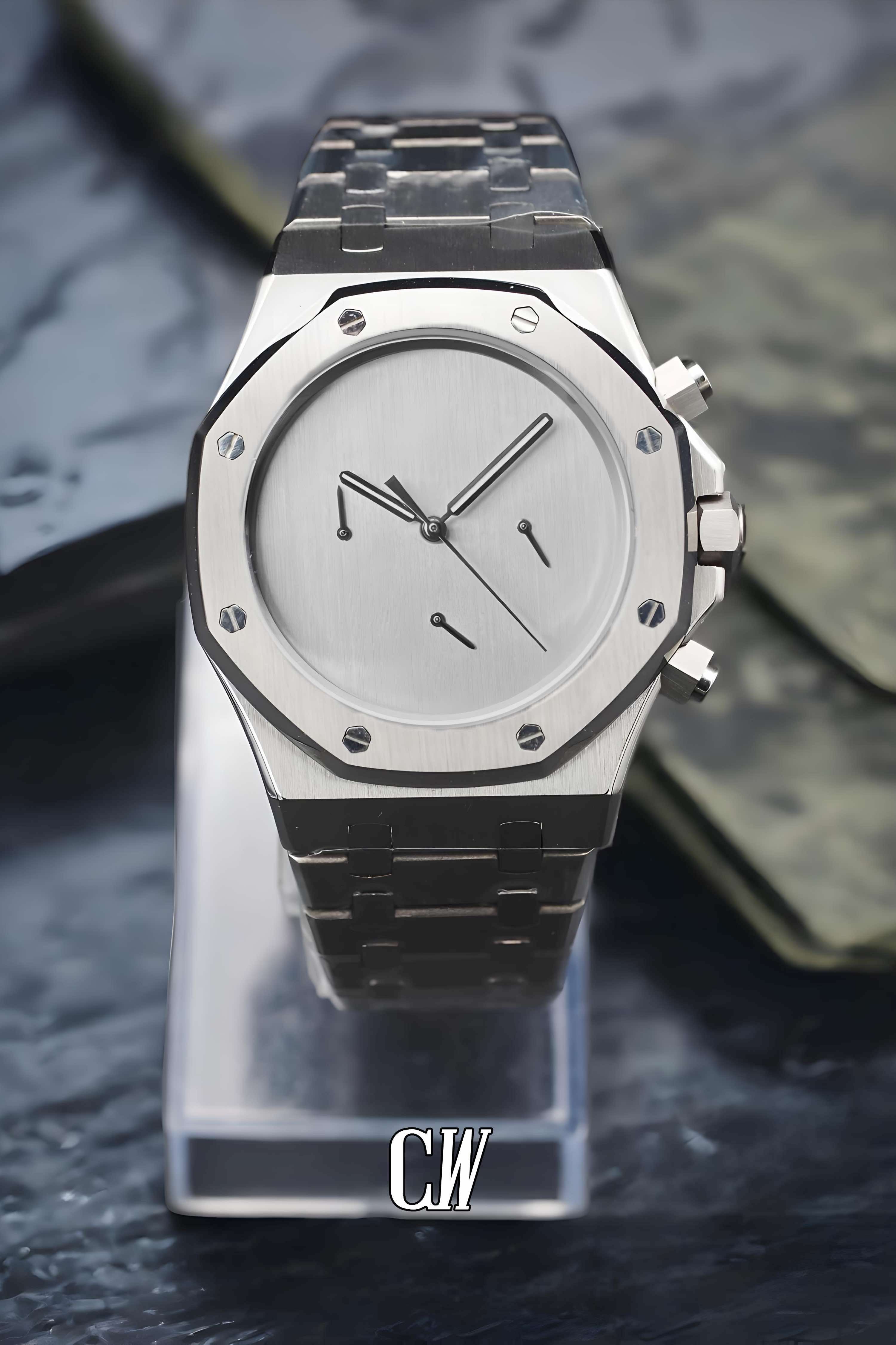 Mod Royal Seiko-oak chronograph 'Alyx style' watch