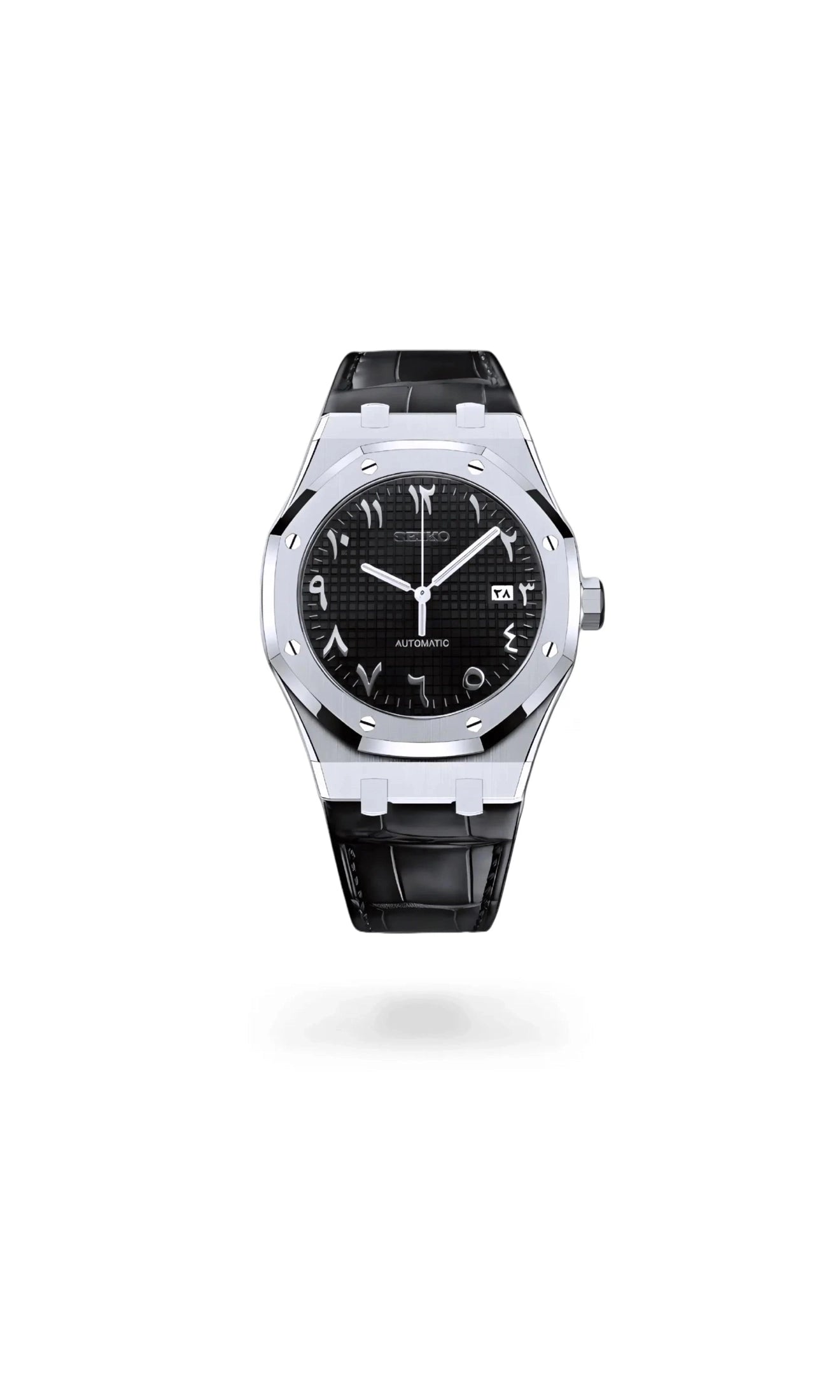 Oak mod automatic watch 'black' arabic-Circa Watch Labs