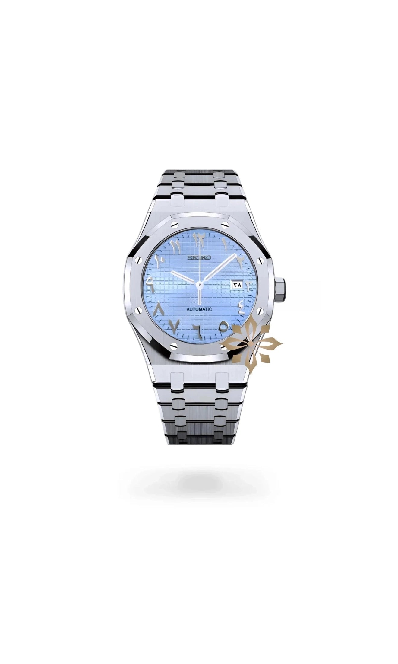 Oak mod automatic watch 'ice blue' arabic-Circa Watch Labs