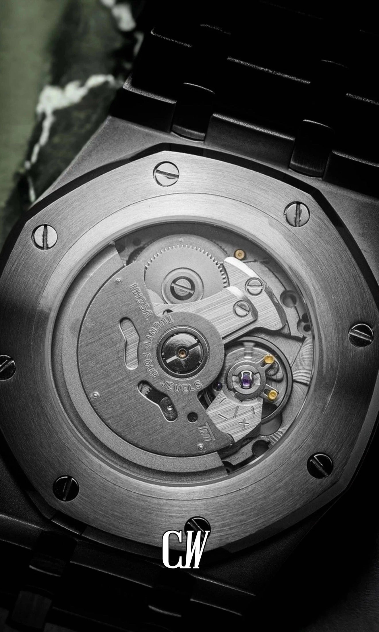 Oak mod automatic watch 'navy blue' arabic-Circa Watch Labs