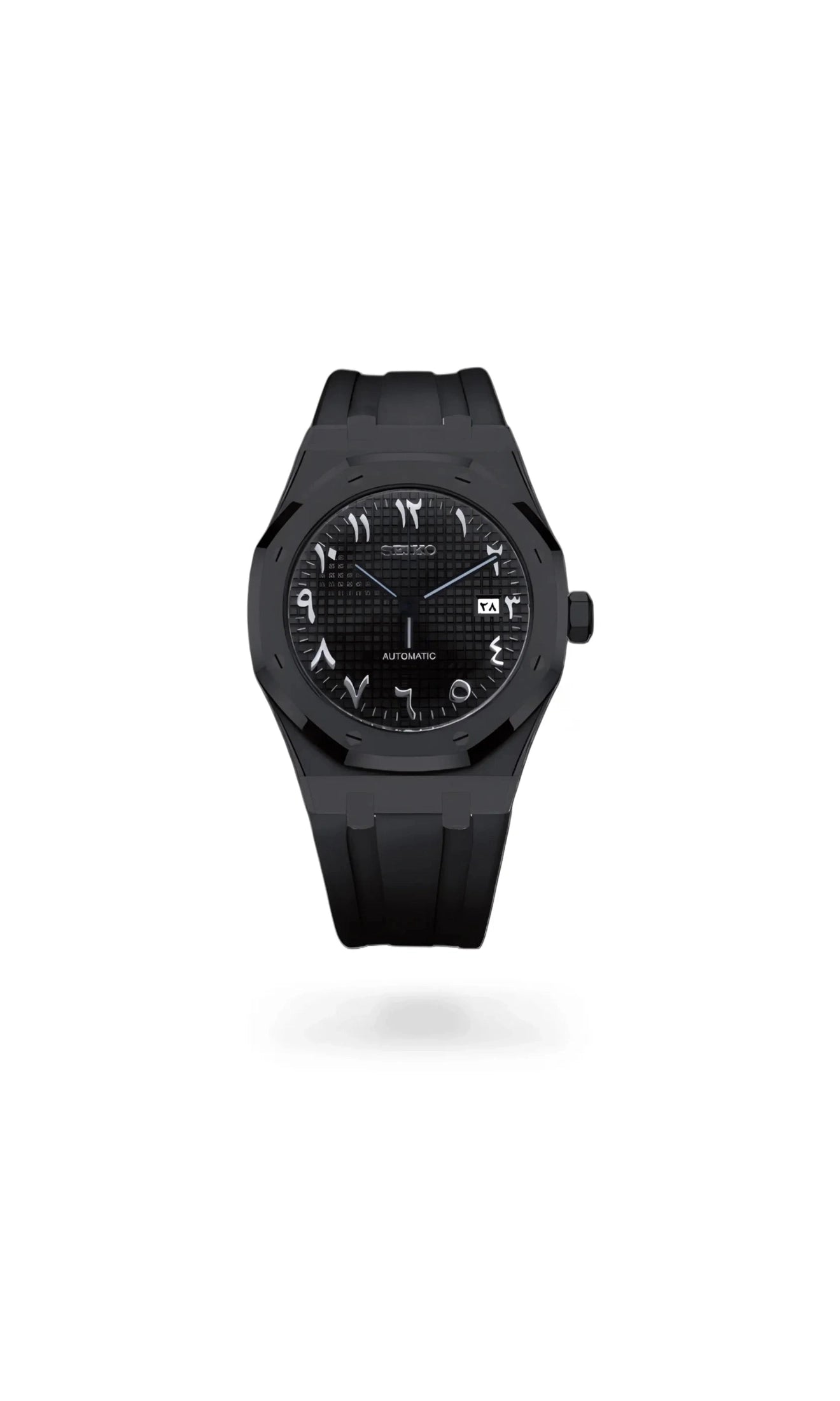 Oak mod automatic watch 'triple black' arabic-Circa Watch Labs