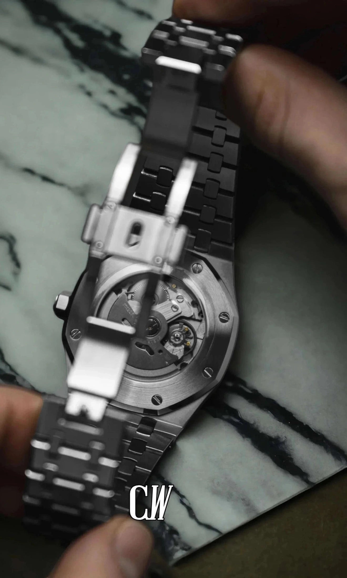 Oak mod automatic watch 'white' arabic-Circa Watch Labs