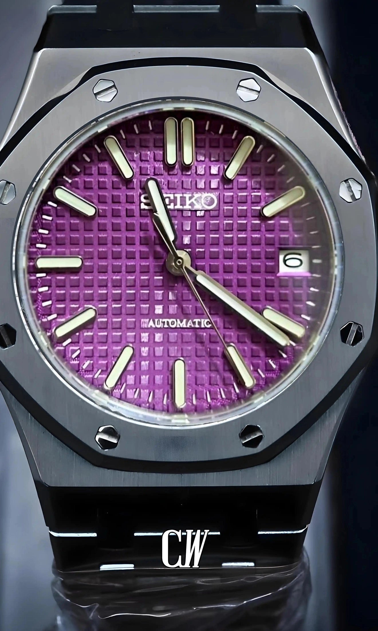 Oak mod watch purple-Circa Watch Labs