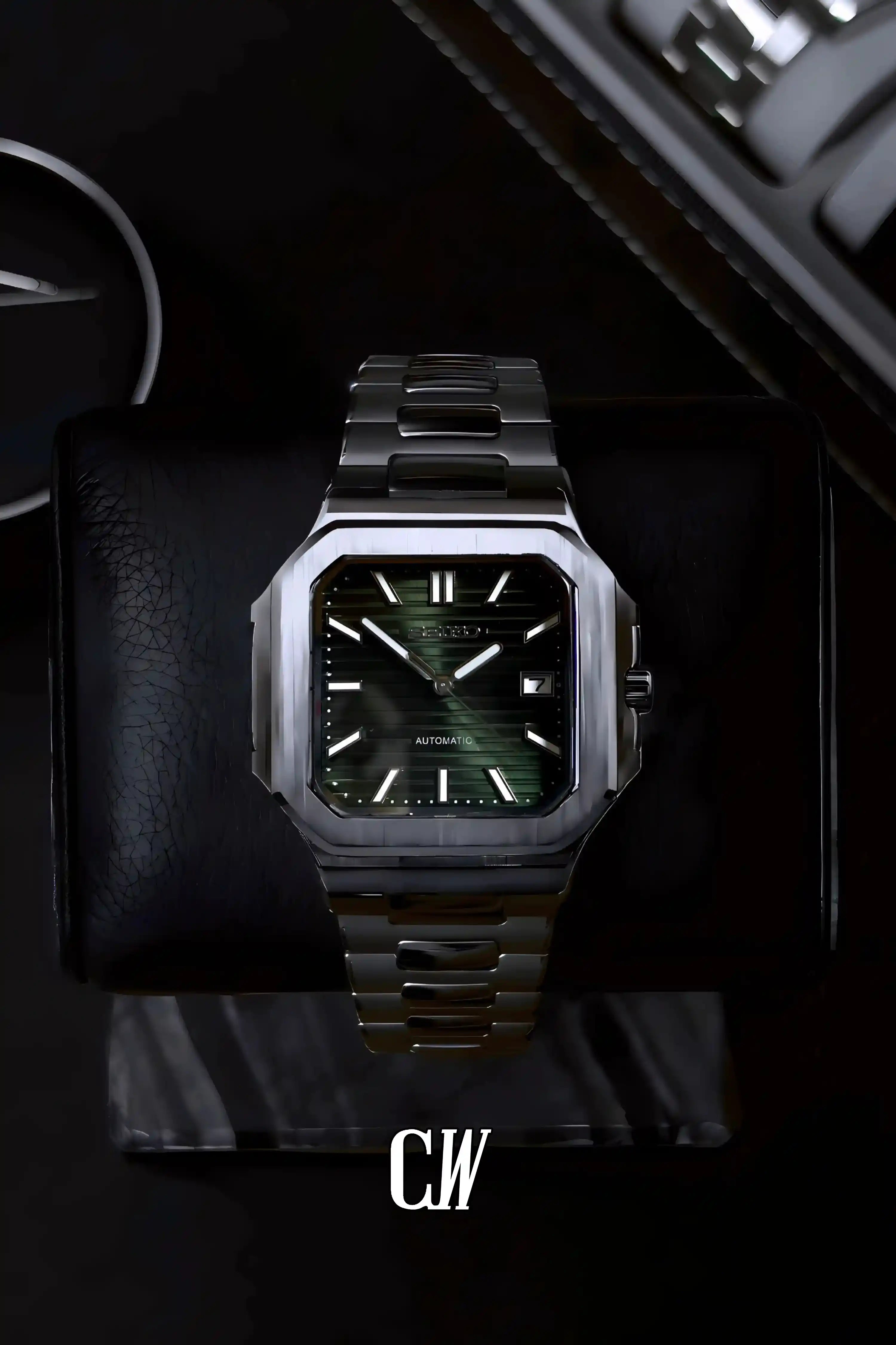 Seikocubitus mod watch olive green