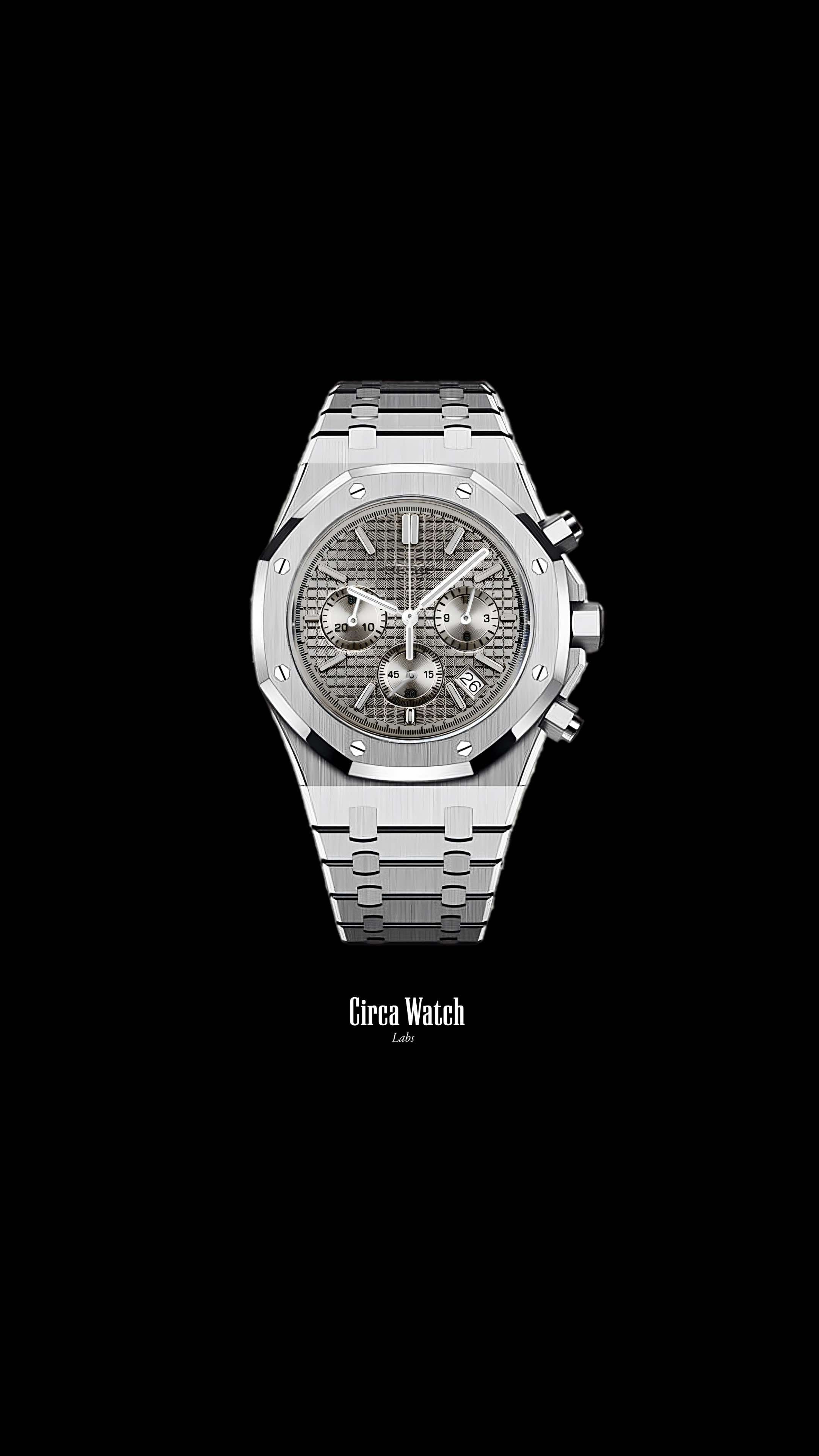 Mod Royal Seikoak chronograph silver watch