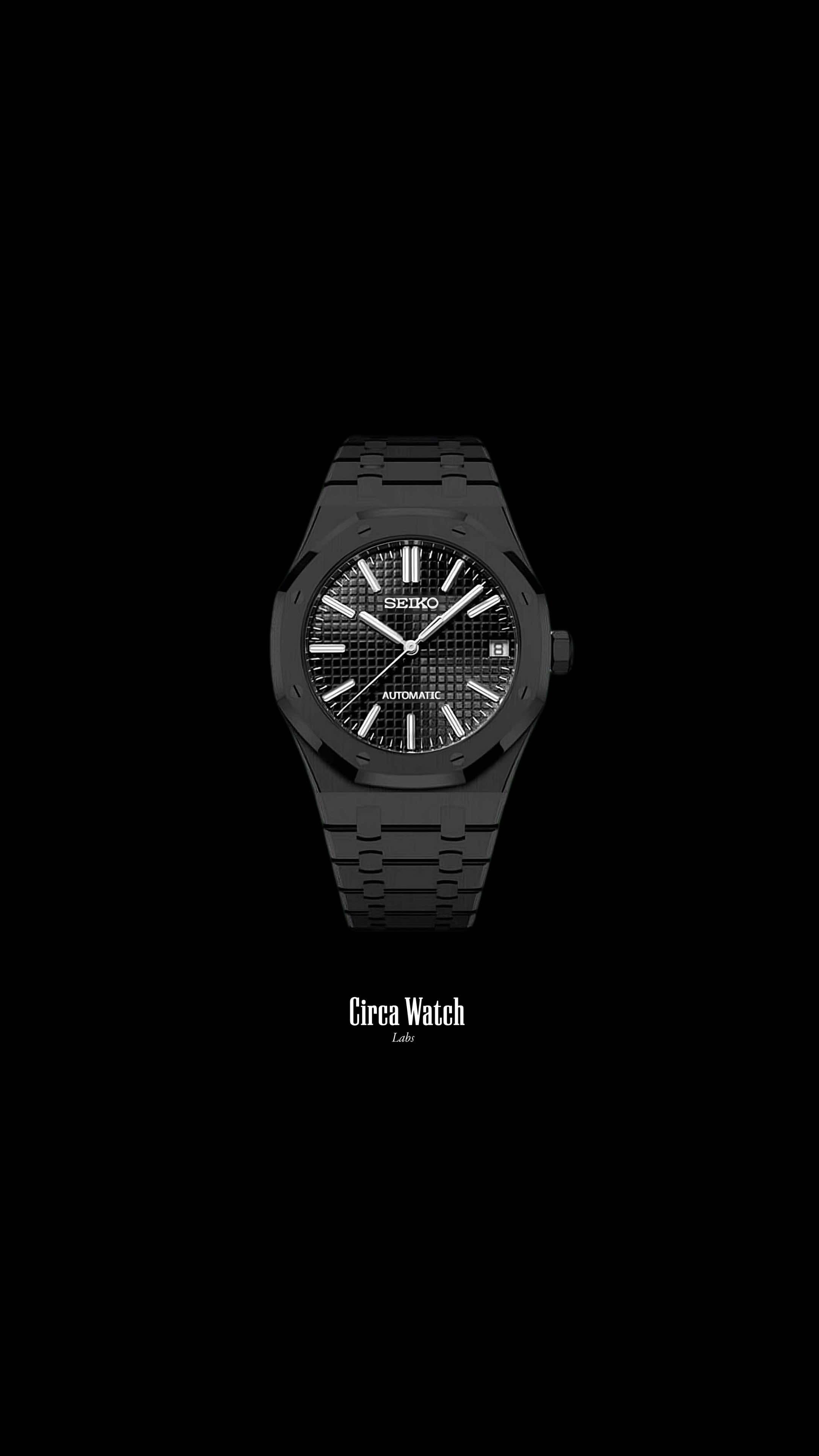 Mod Royal Seikoak watch 'Triple black'