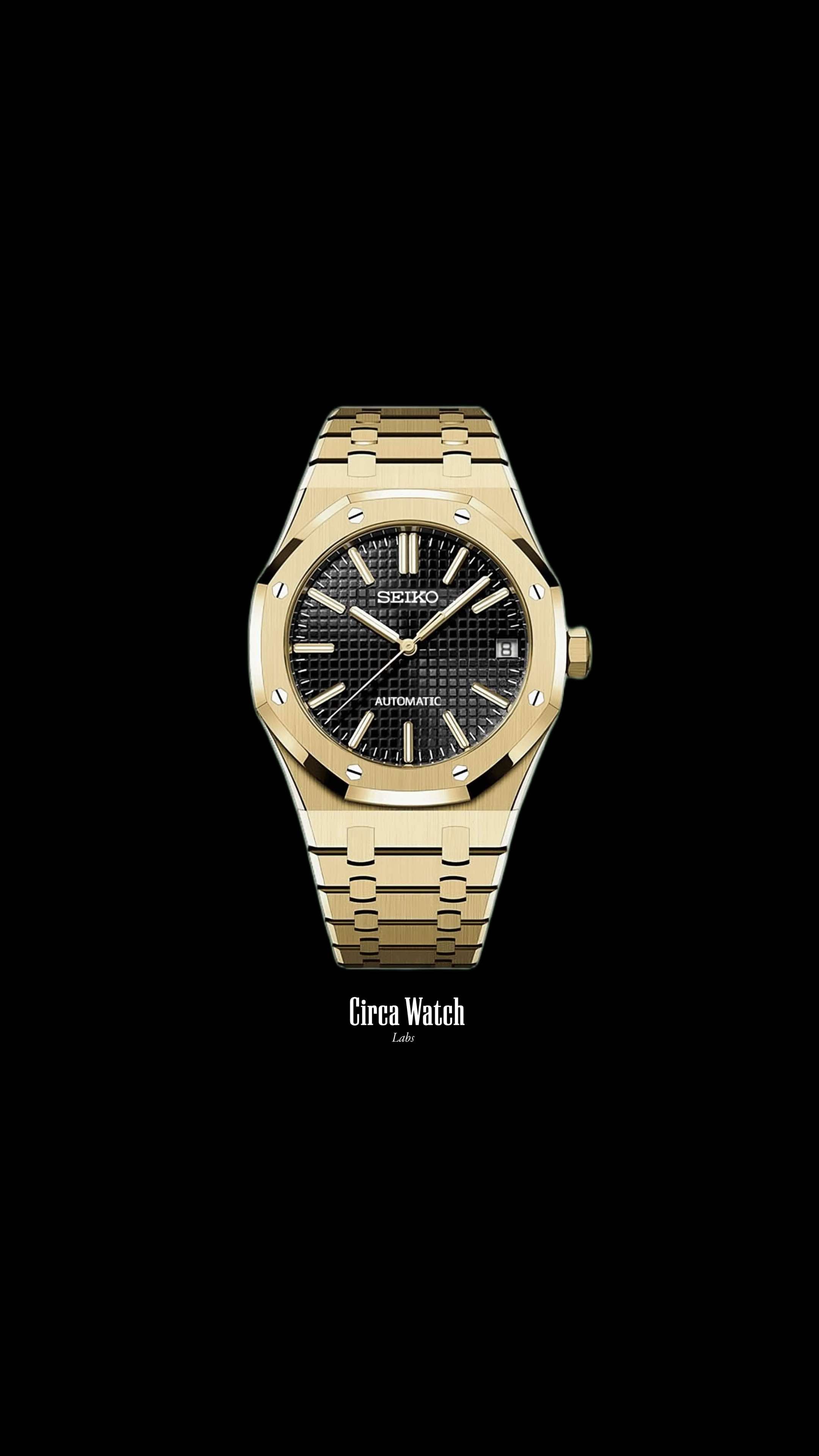 Mod Royal Seikoak watch 'Yellow Gold'