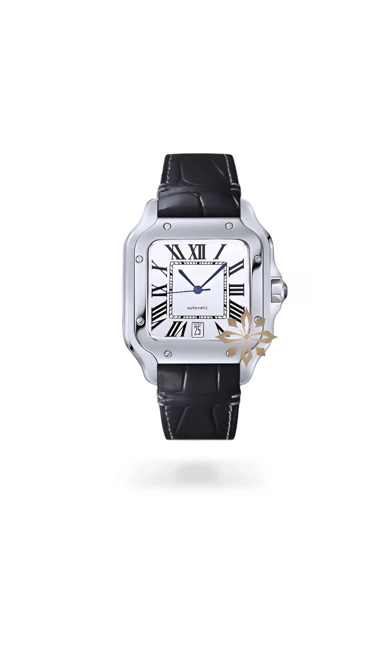 Santo Mod Santos style watch white-Circa Watch Labs