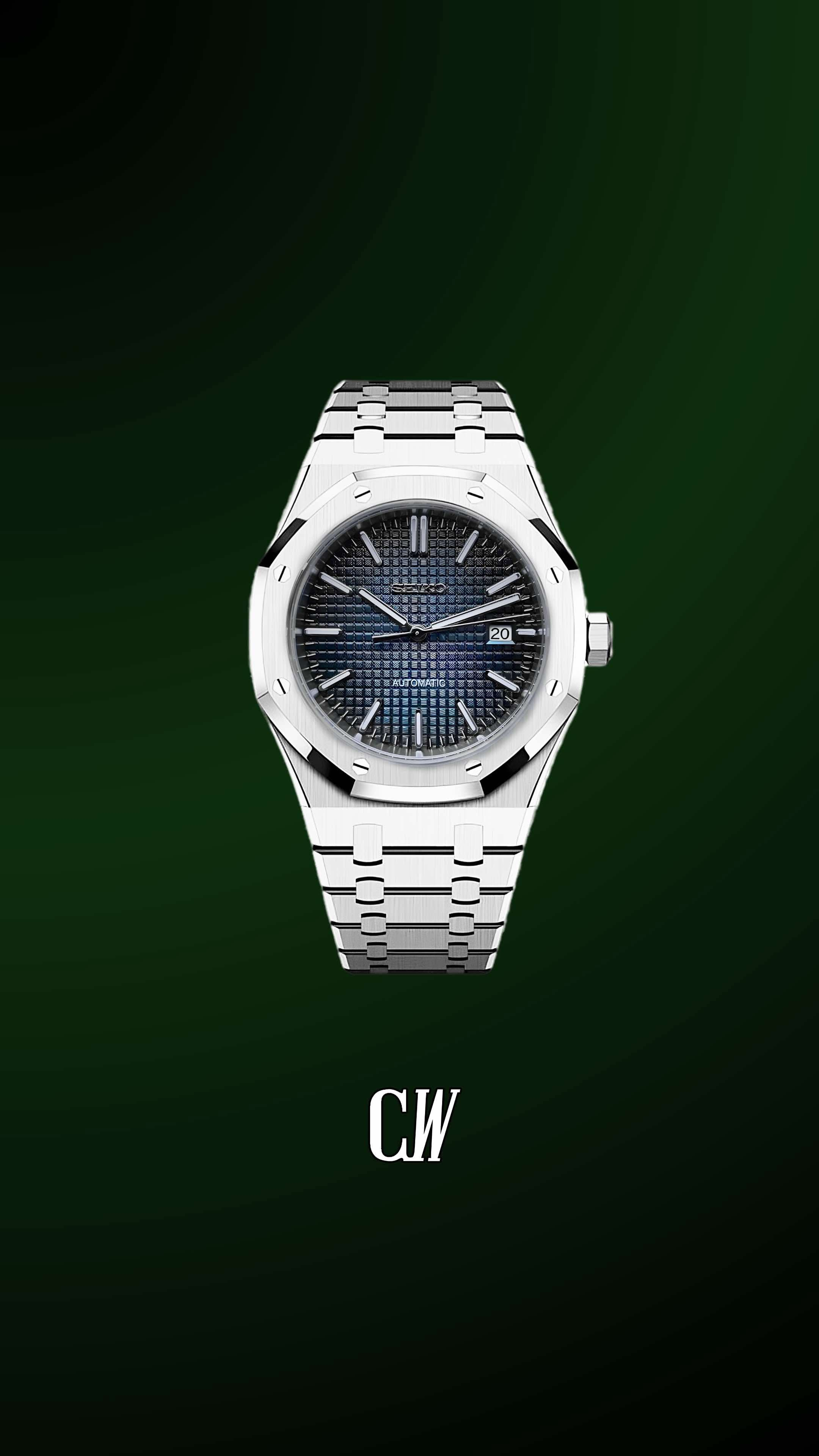 Mod Royal Seikoak automatic watch 'blue' - Circa Watch Labs