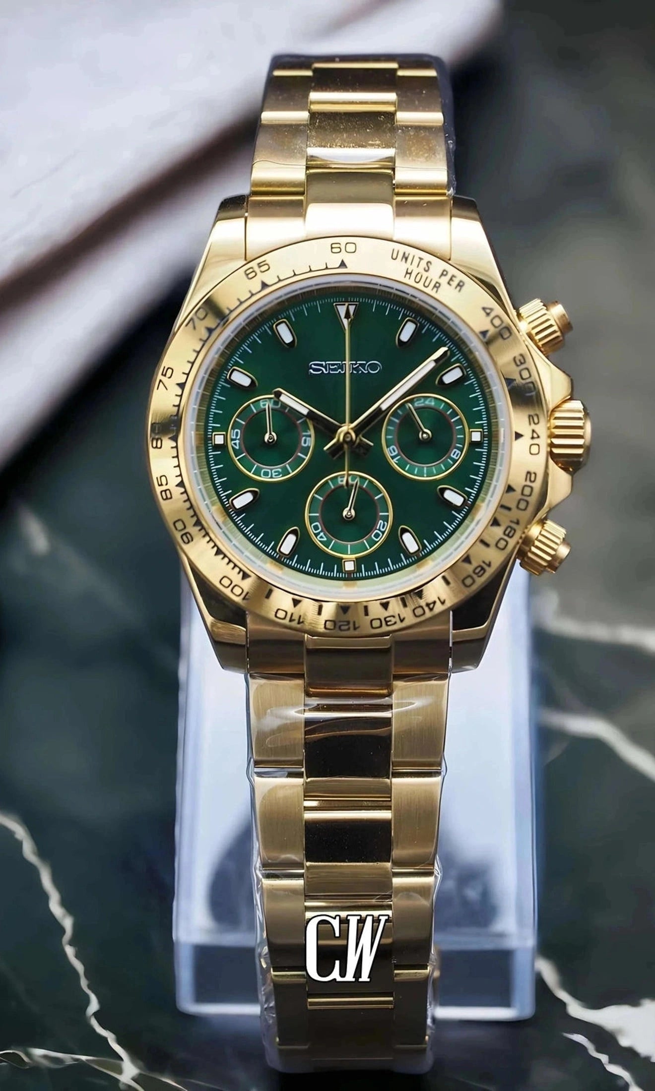 Seitona mod green gold watch-Circa Watch Labs