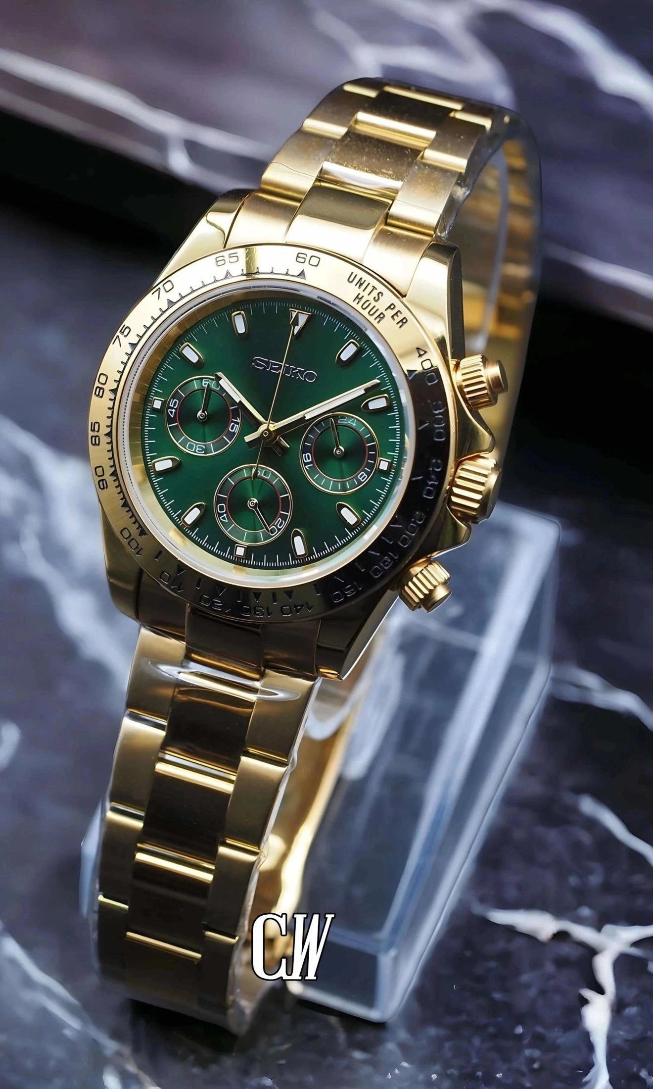 Seitona mod green gold watch-Circa Watch Labs