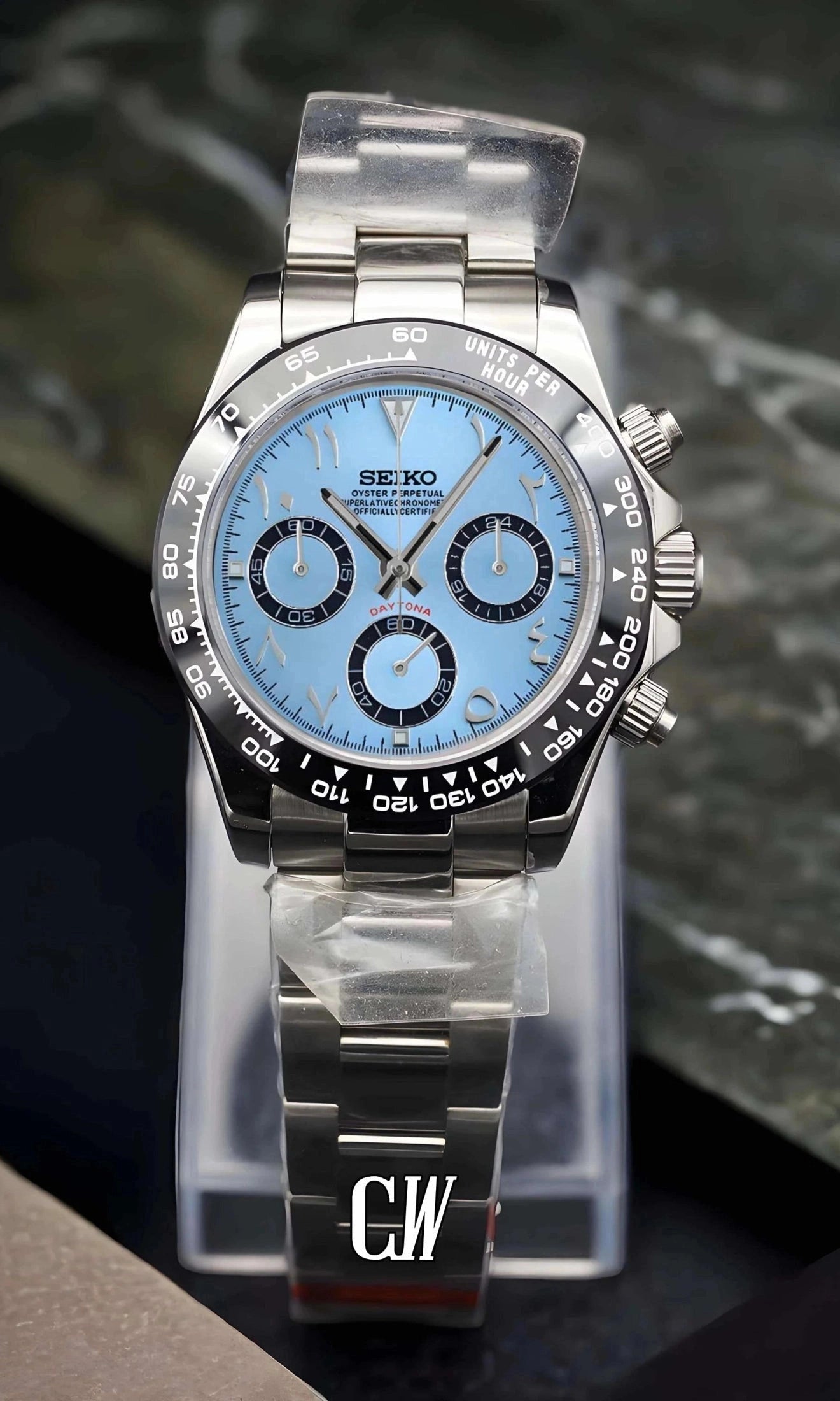 Seitona mod platinum arabic watch-Circa Watch Labs