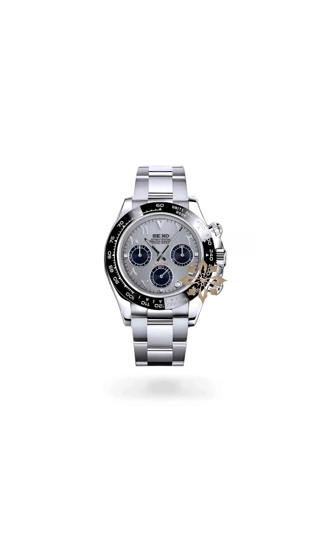 Seitona mod silver arabic watch-Circa Watch Labs