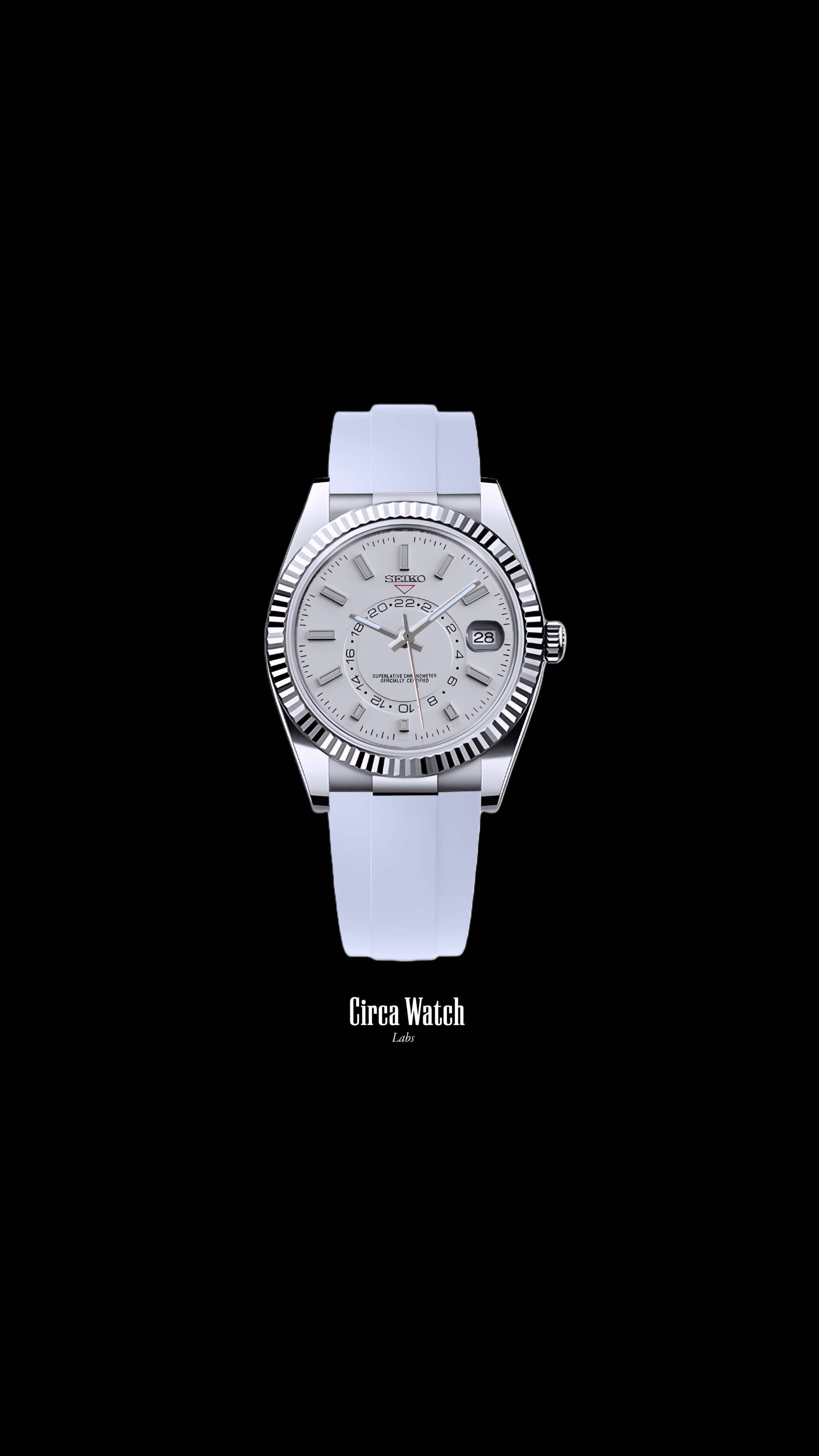 Seikojust mod skydweller watch white