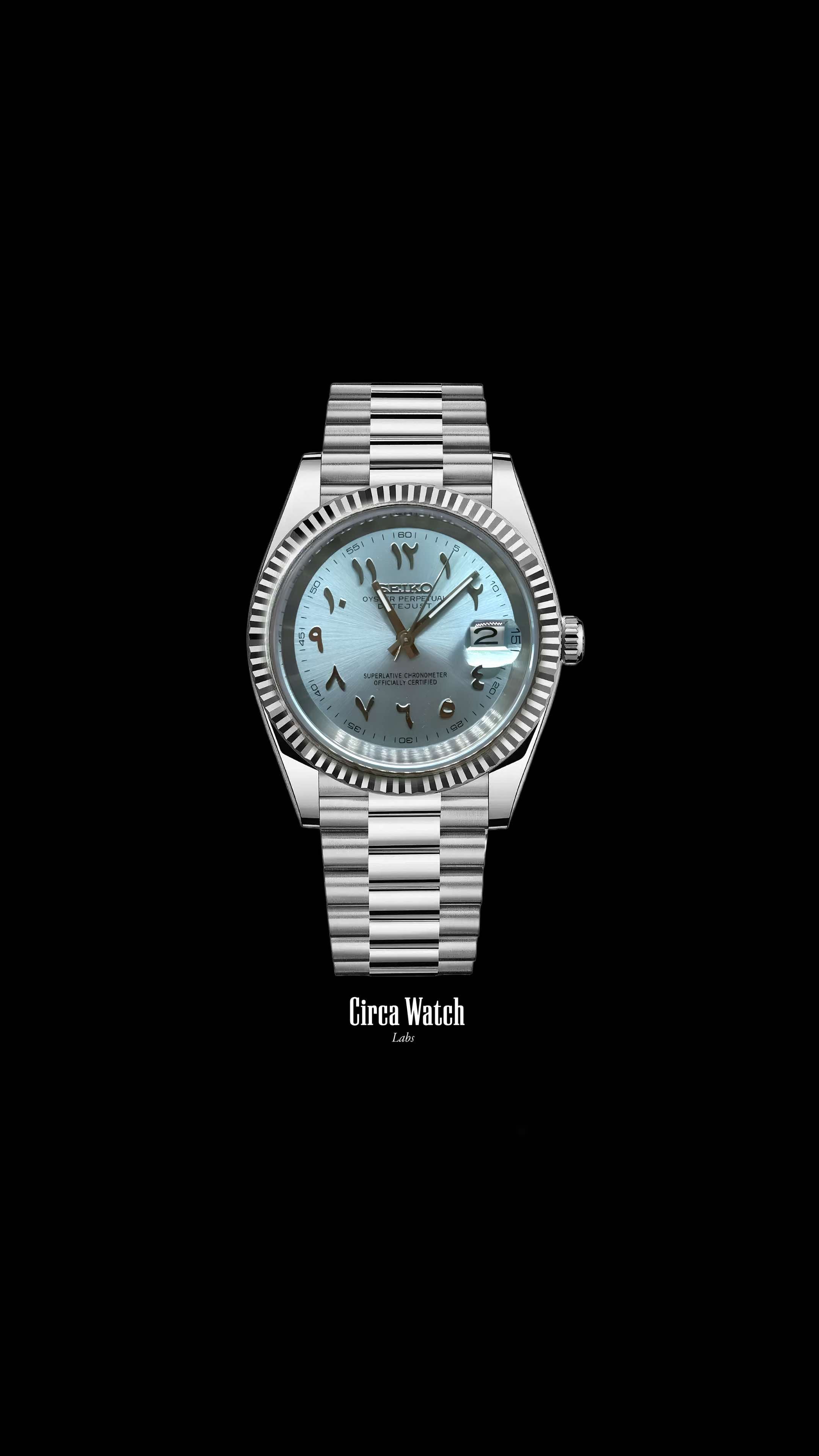 Seikojust mod watch 'arabic ice blue'