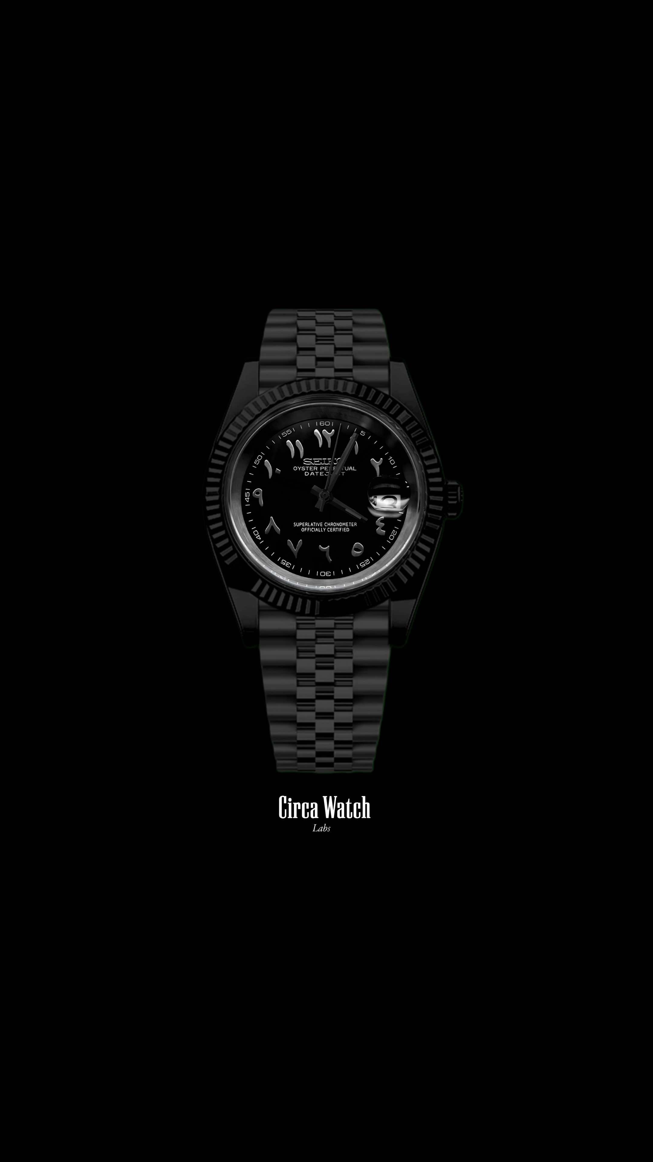 Seikojust mod watch 'Triple Black' arabic