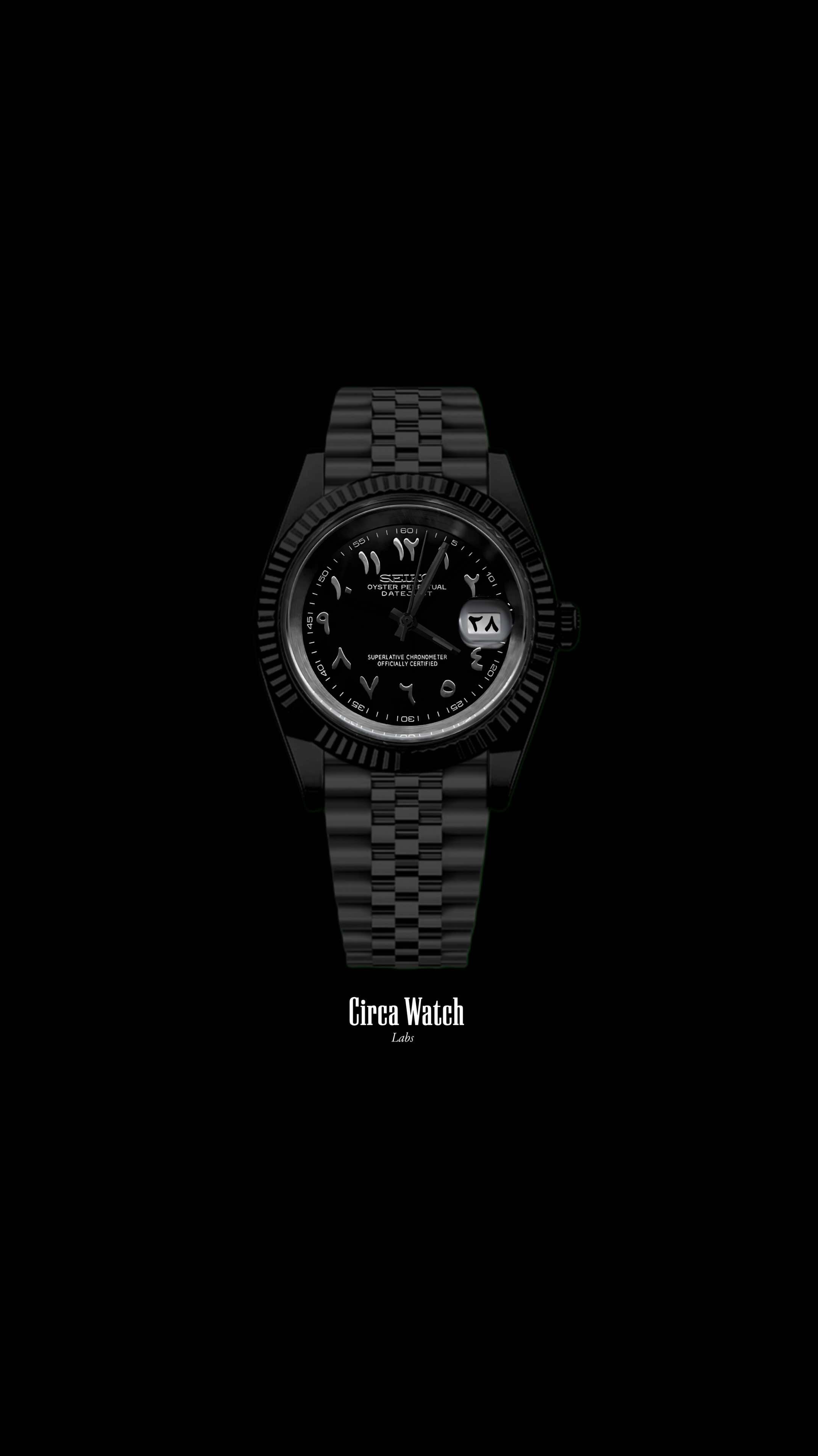 Seikojust mod watch 'Triple Black' arabic