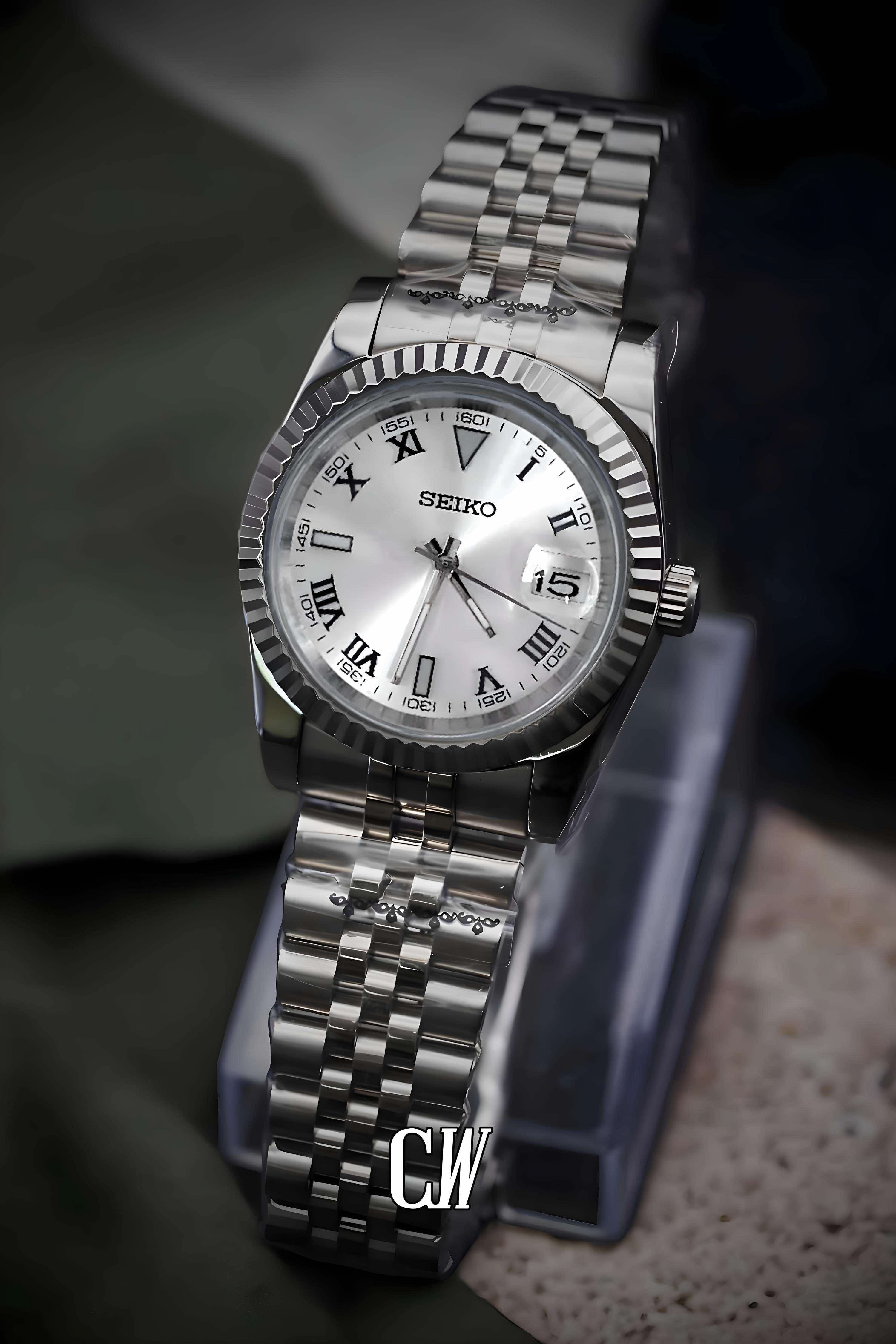 Seikojust mod Wimbledon watch white - Circa Watch Labs