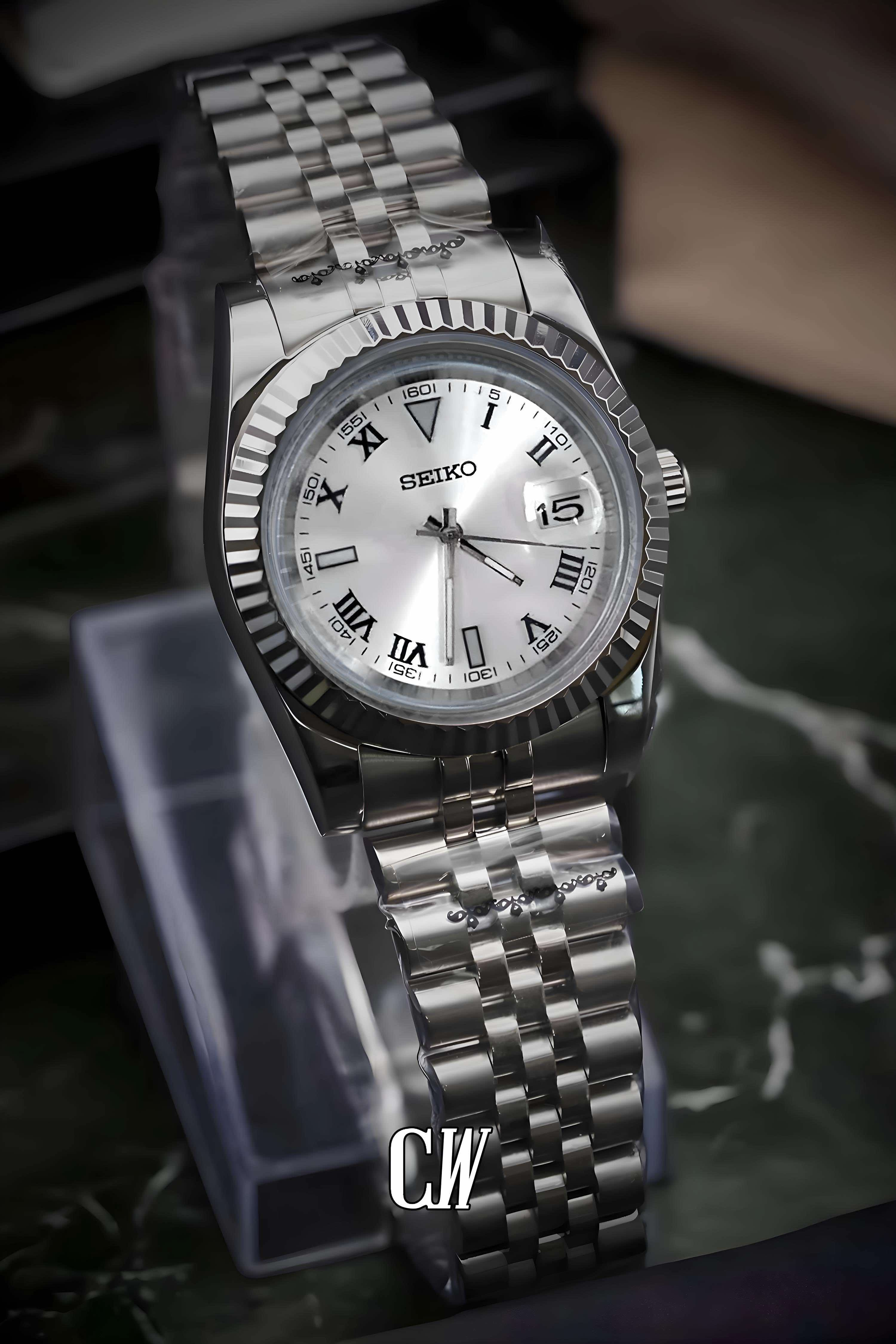 Seikojust mod Wimbledon watch white - Circa Watch Labs