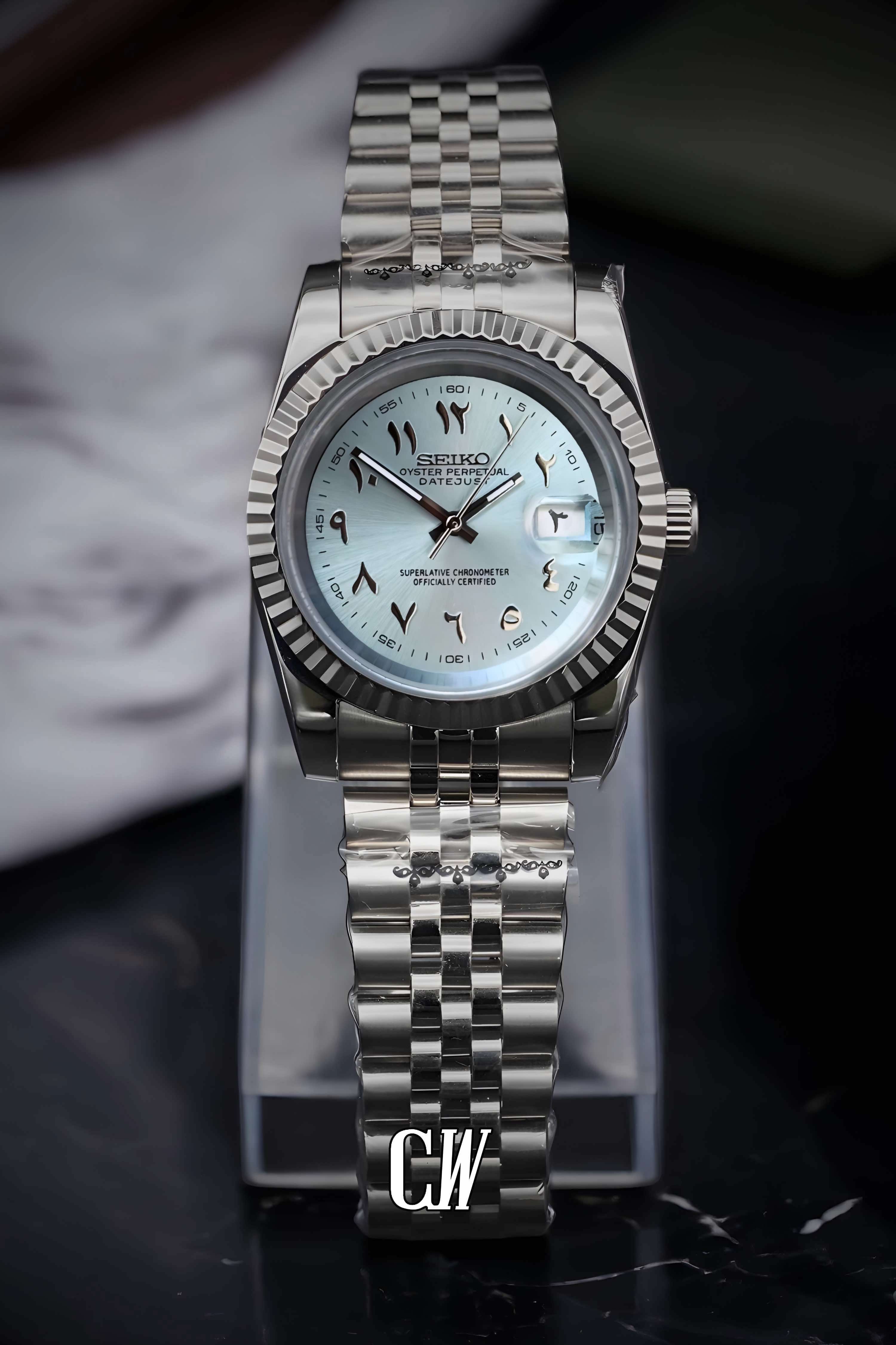 Seikojust mod watch 'arabic ice blue'