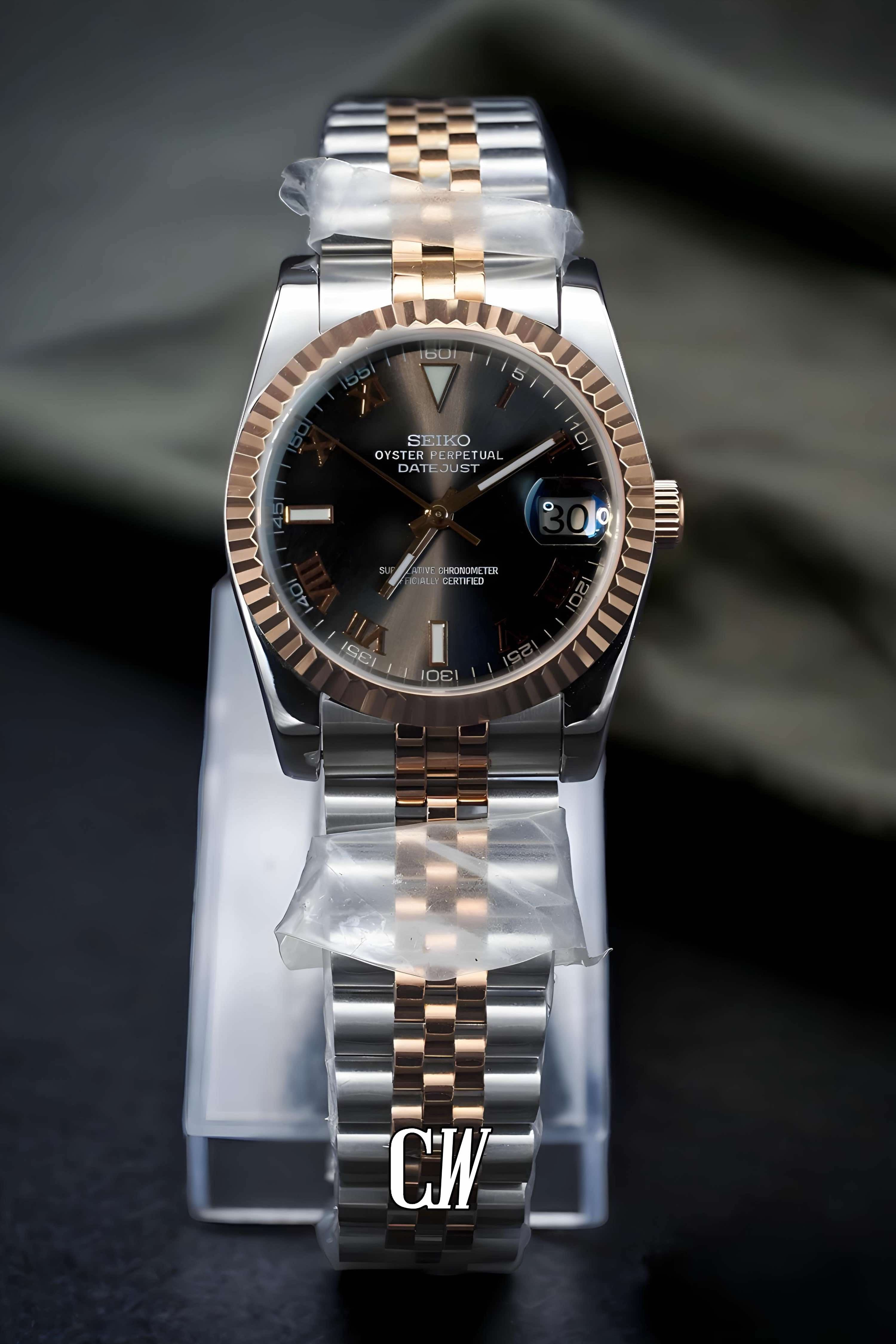 Seiko mod datejust Wimbledon watch