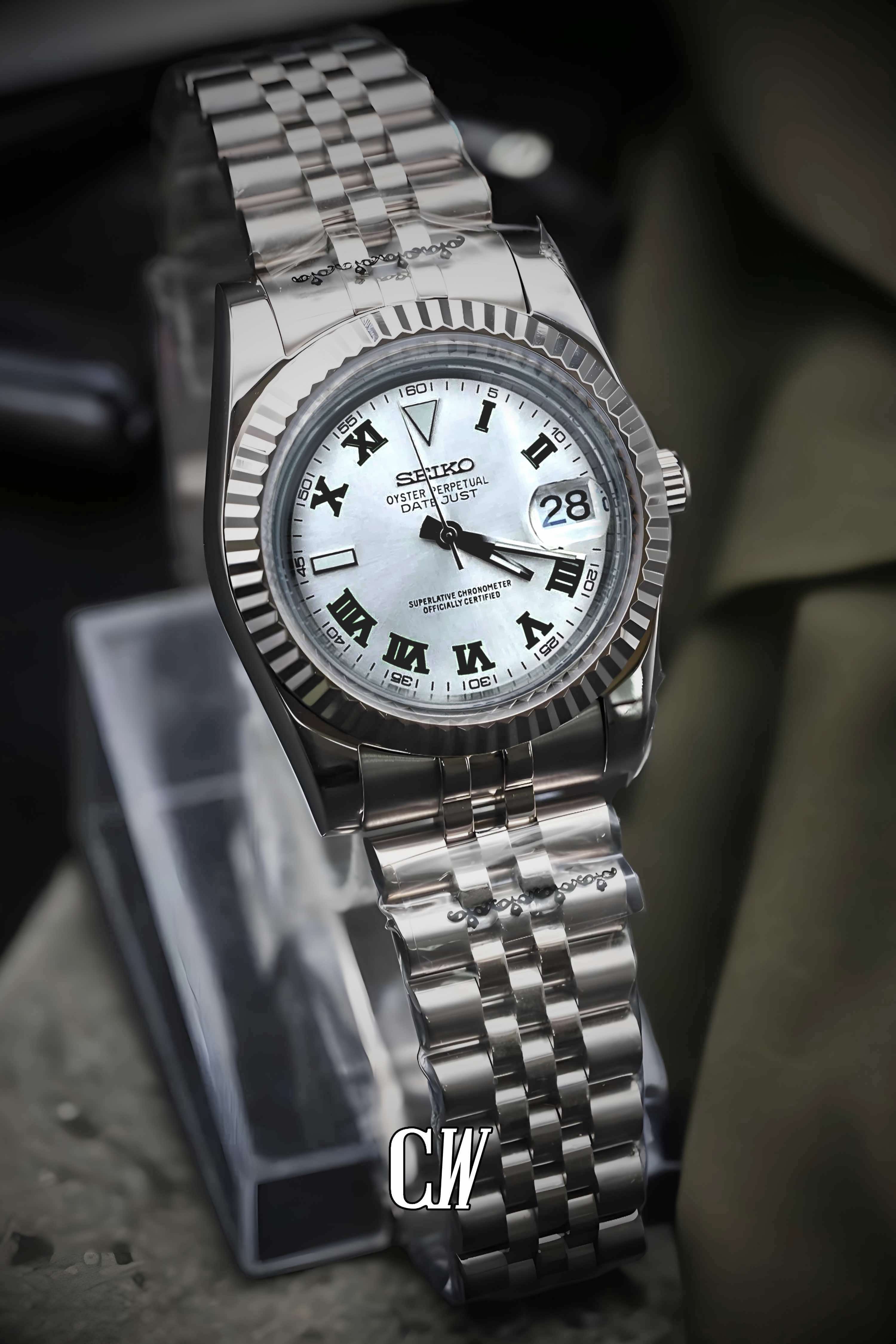 Seikojust mod Wimbledon watch white