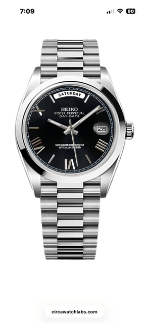 Custom daydate watch - Haroon - Circa Watch Labs seiko mod