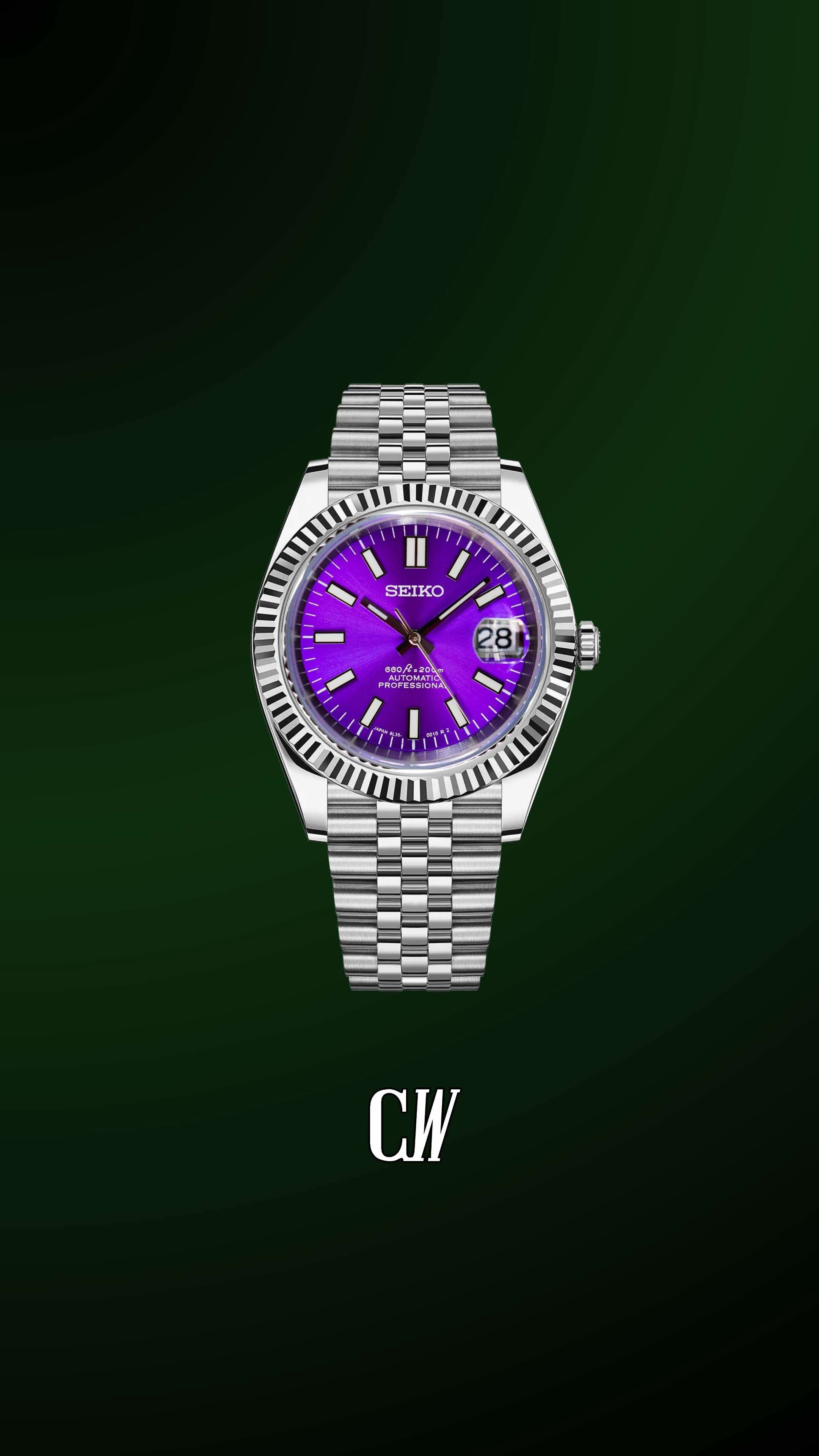 Seikojust mod watch 'purple' - Circa Watch Labs