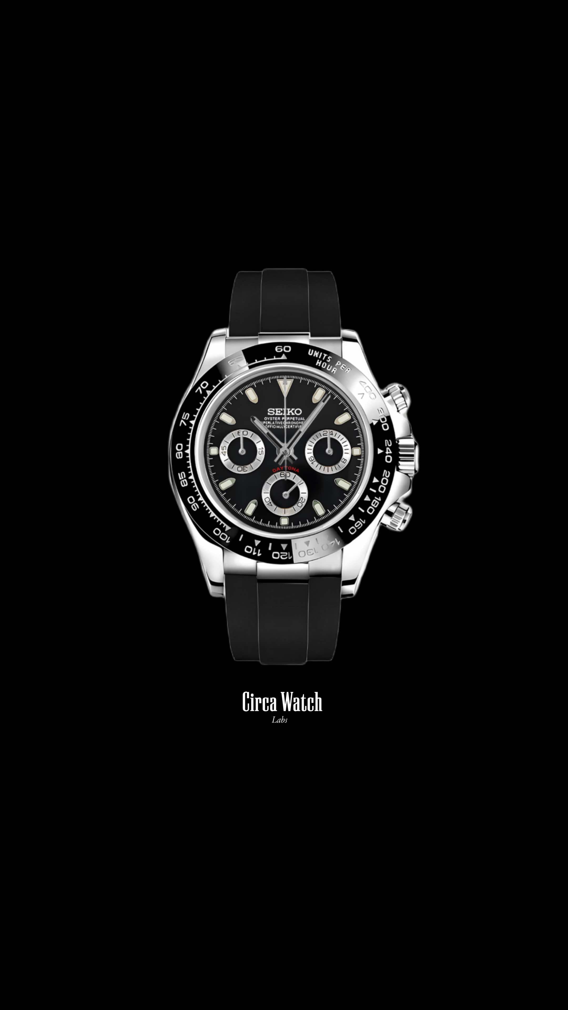 Seitona mod black style watch