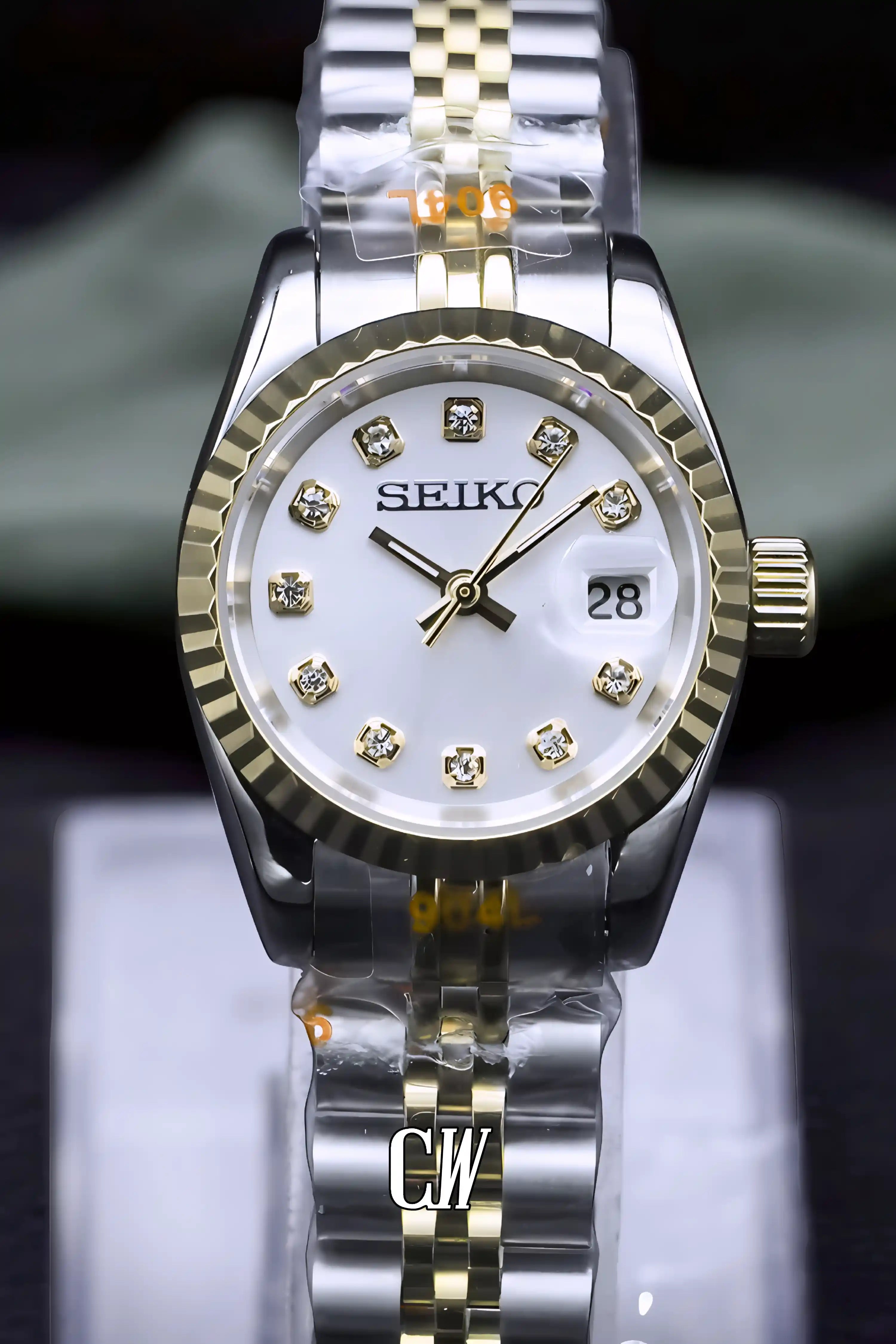 Ladies Seikojust mod watch 26mm two tone gold - Circa Watch Labs