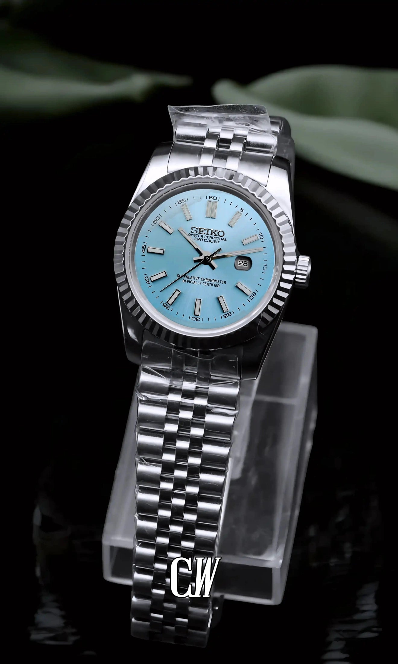 Ladies Seikojust mod watch 31mm wimbledon ice blue - Circa Watch Labs